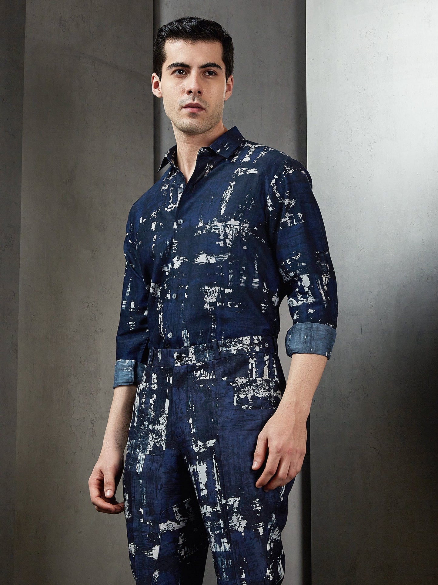 Glitch Printed Full Sleeved Shirt