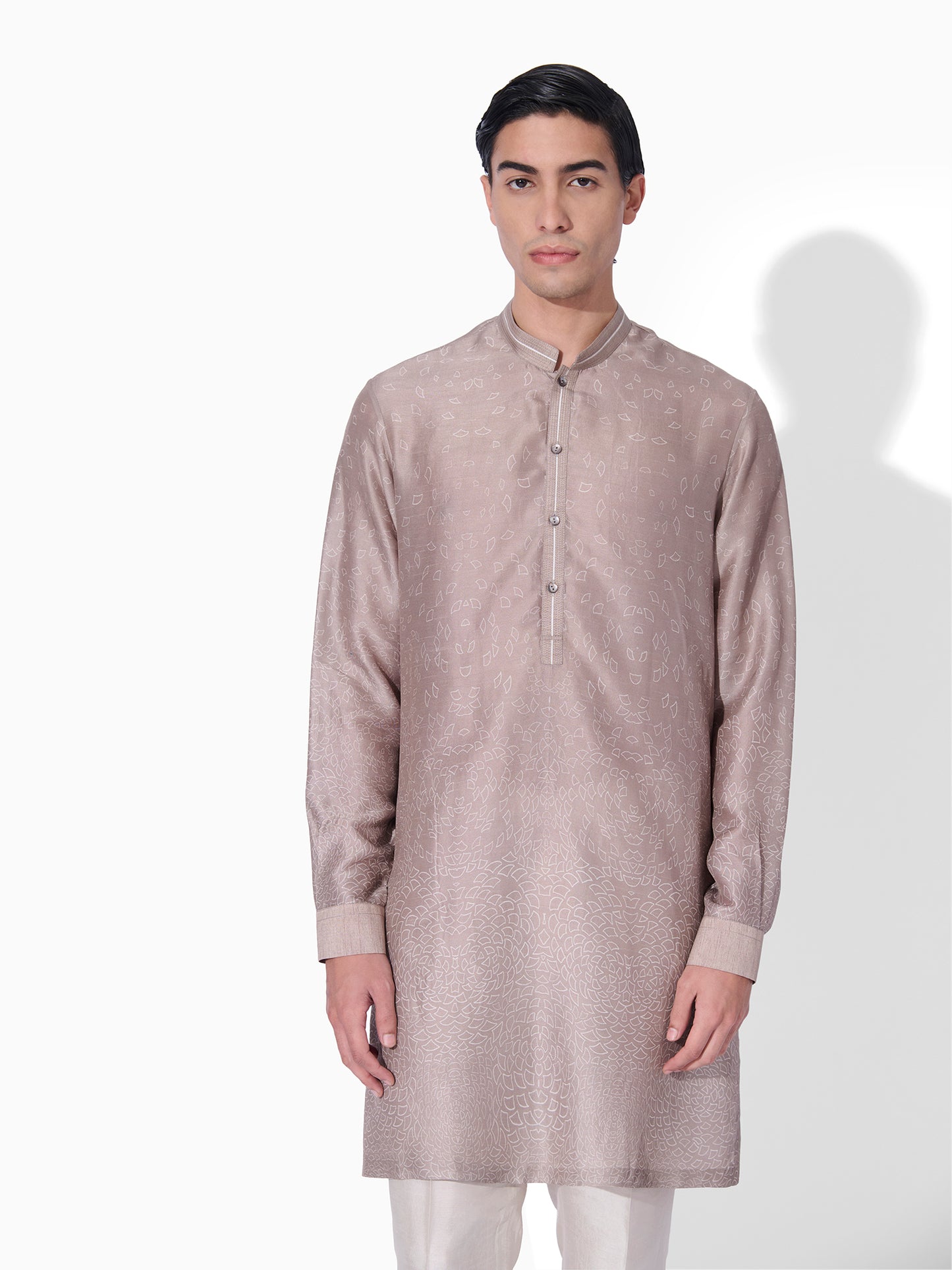 Dusty Rose Silk Kurta Set