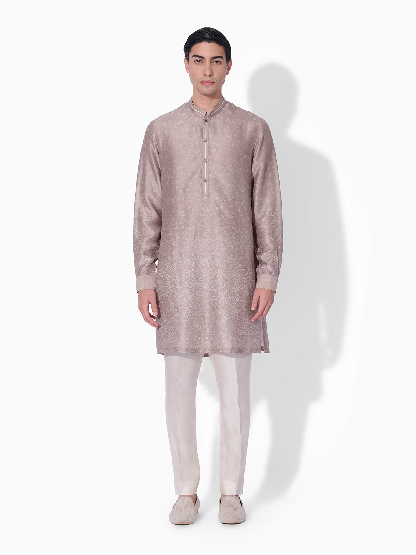 Dusty Rose Silk Kurta Set