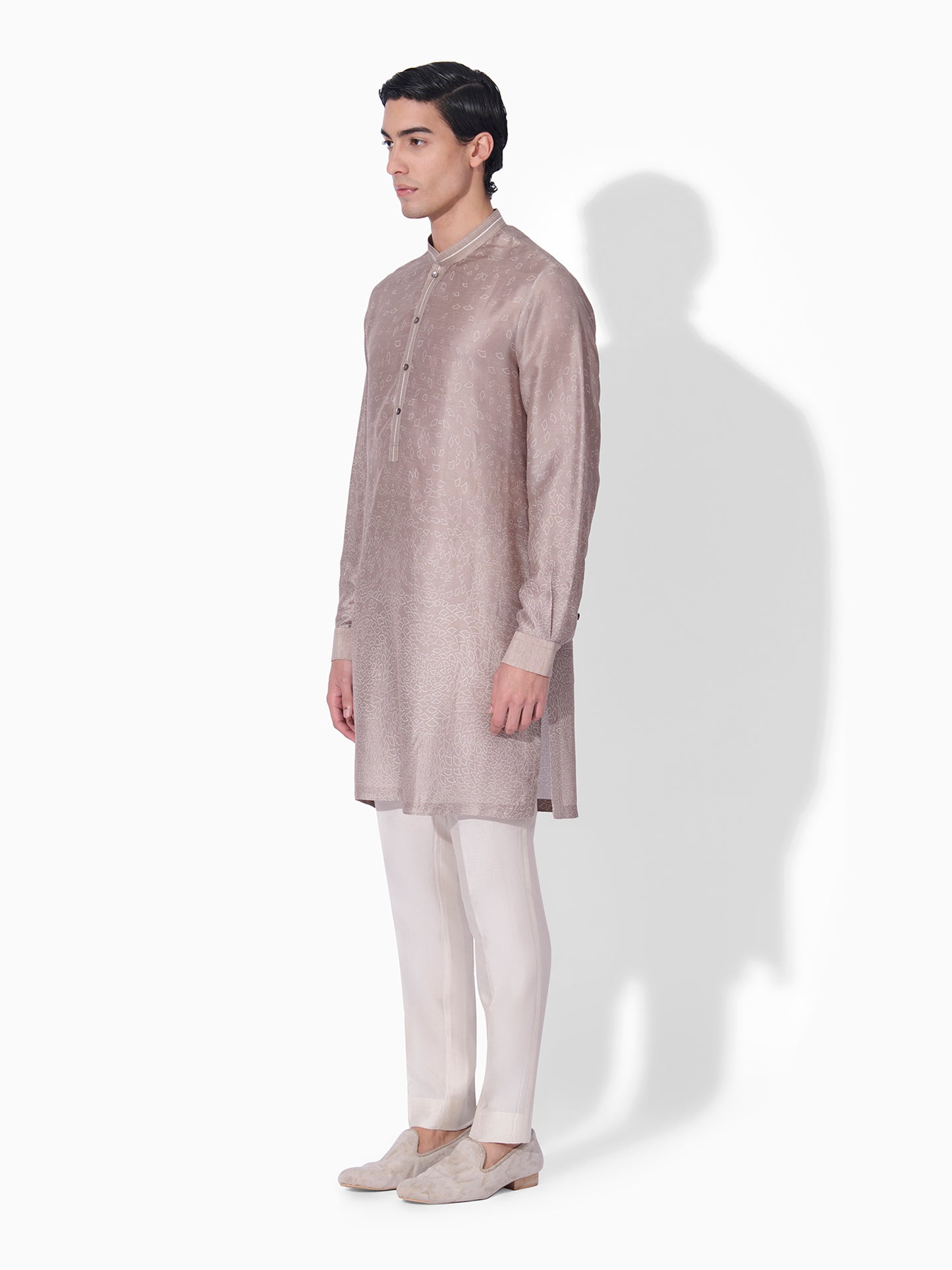 Dusty Rose Silk Kurta Set