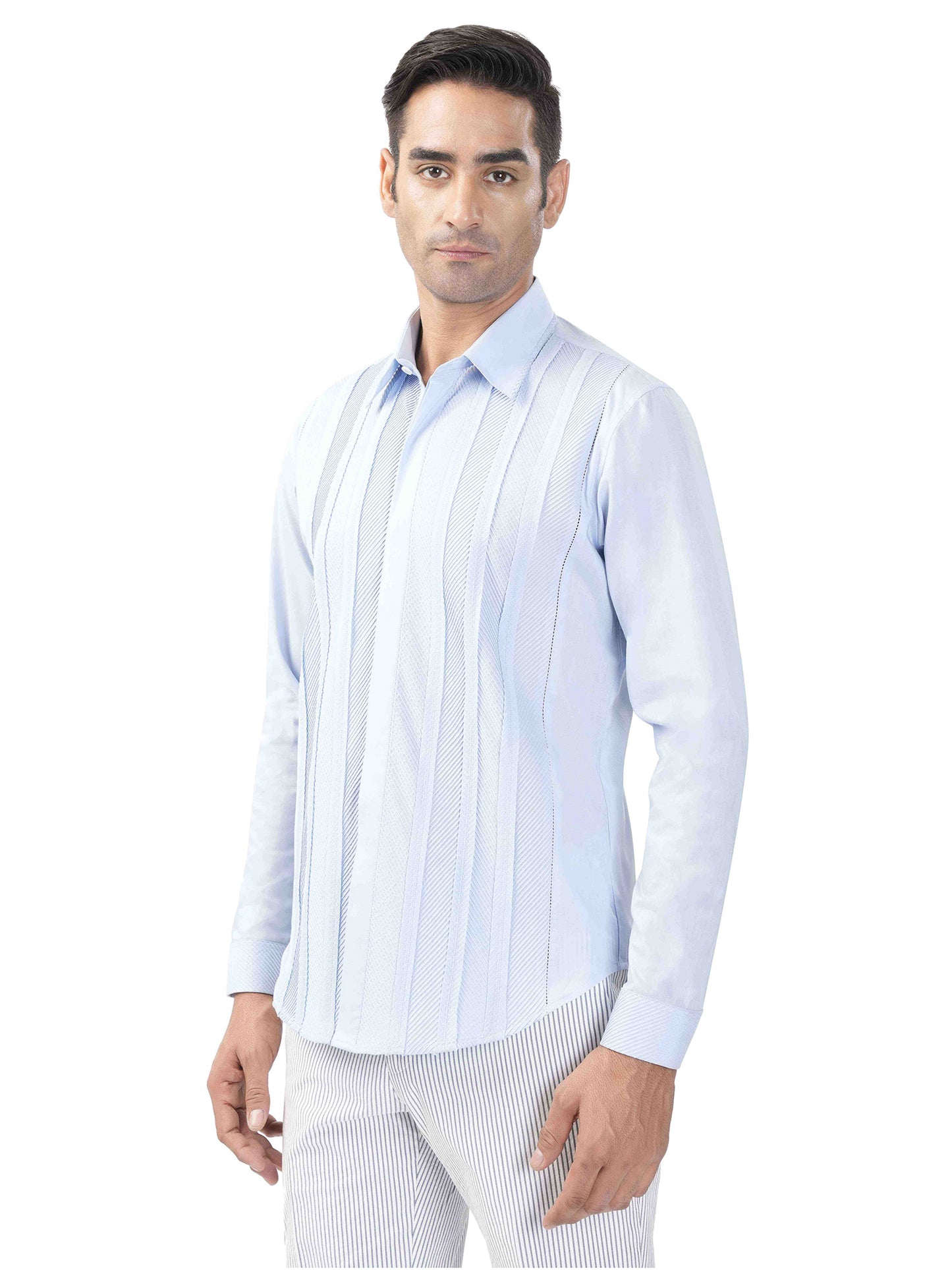 Herringbone Pintuck Shirt