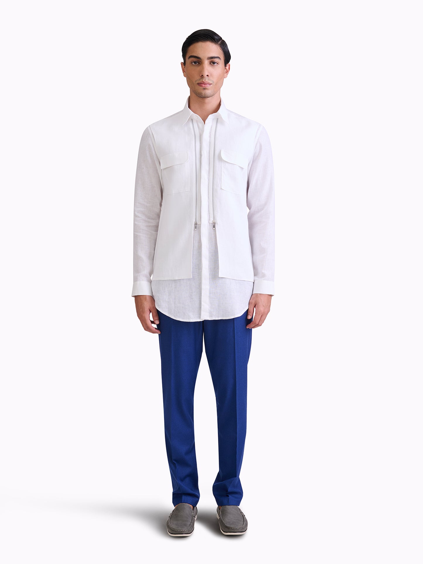 Zipper Detail Utility Shirt