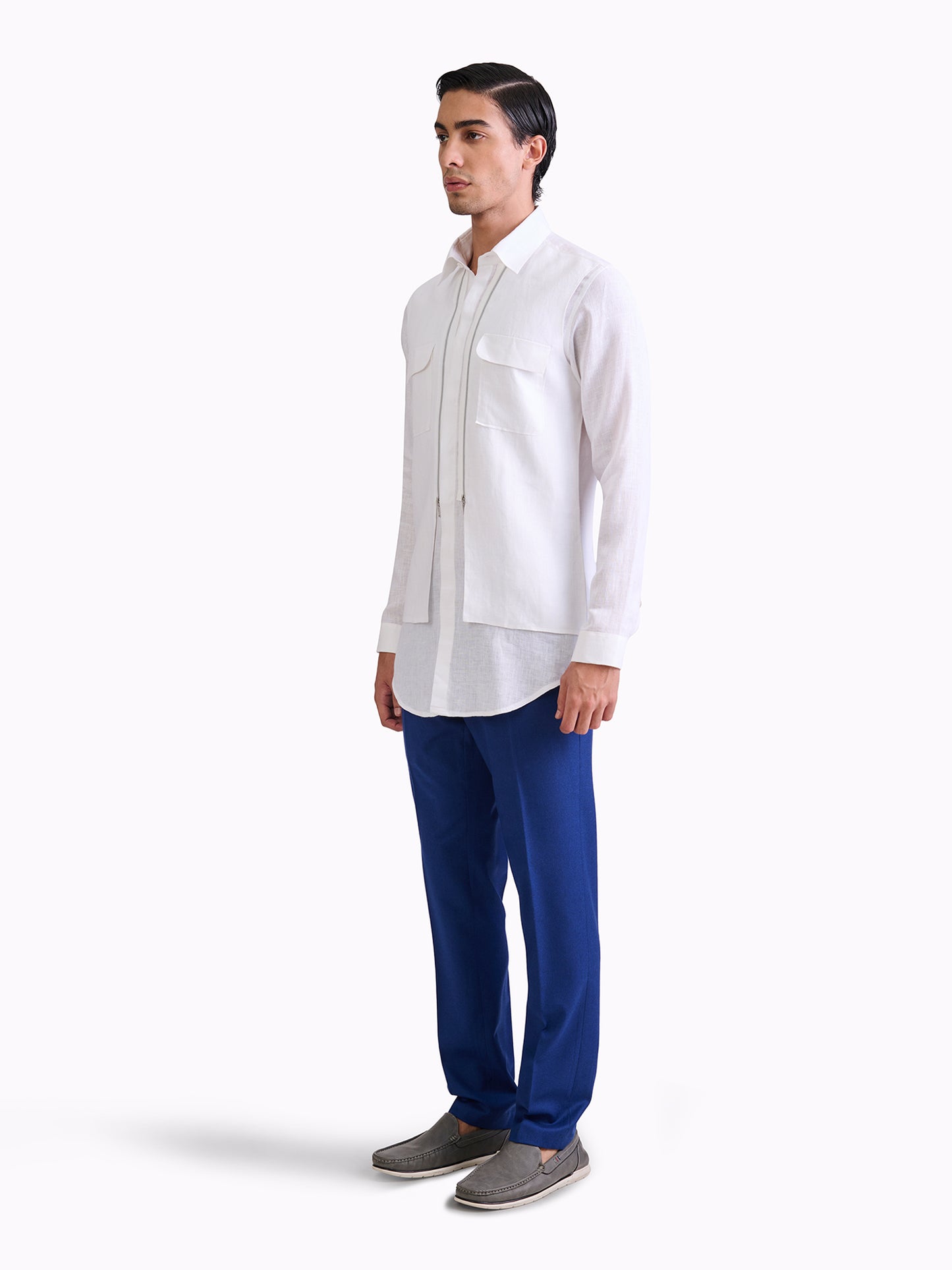 Zipper Detail Utility Shirt
