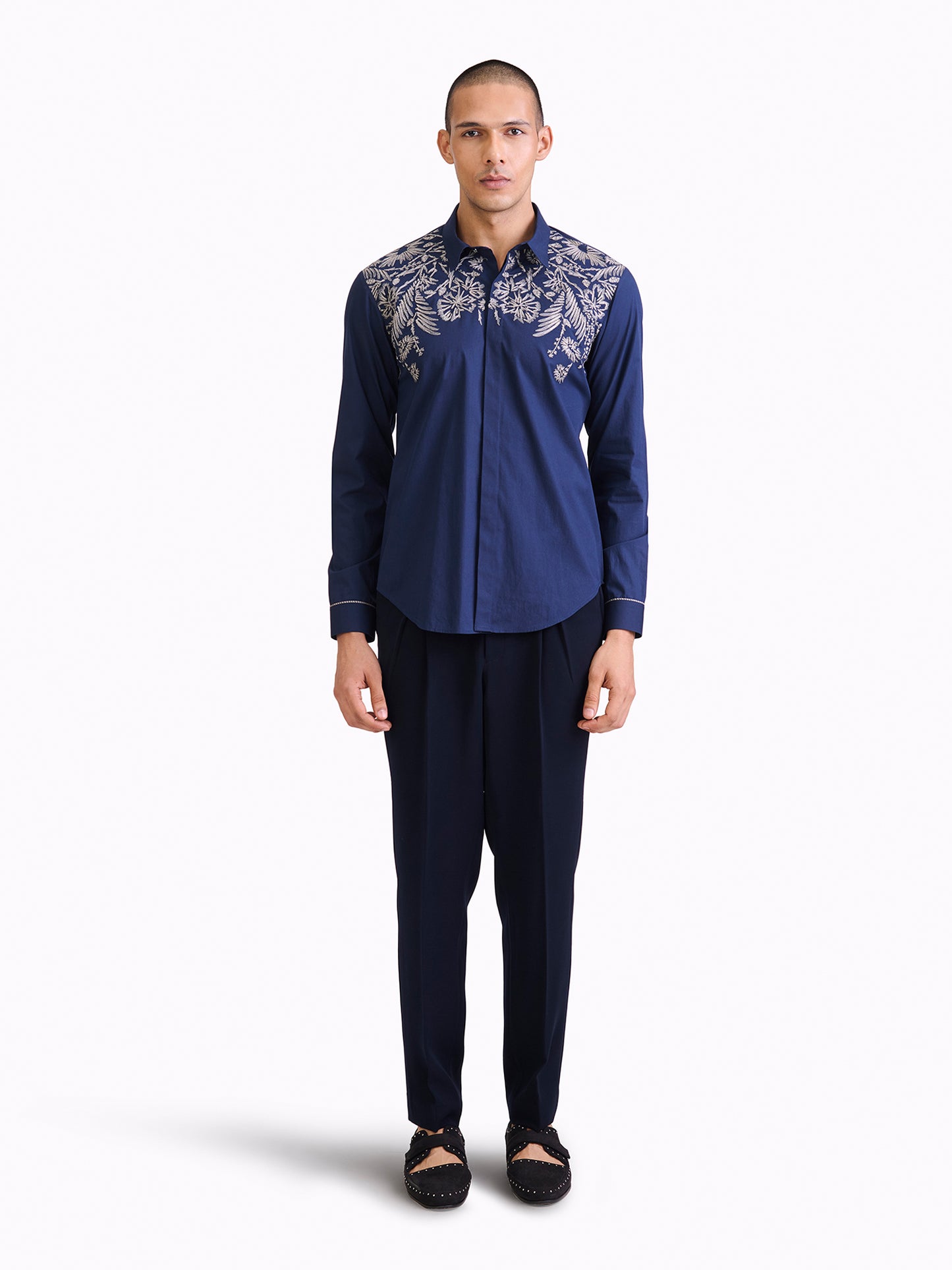 Regal Fern Embroidered Shirt