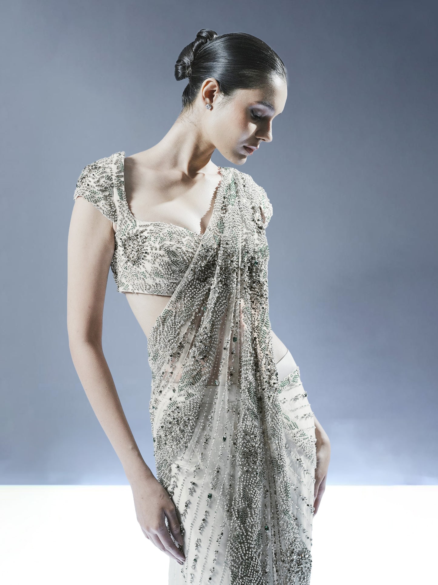 Aurora Cascade Saree