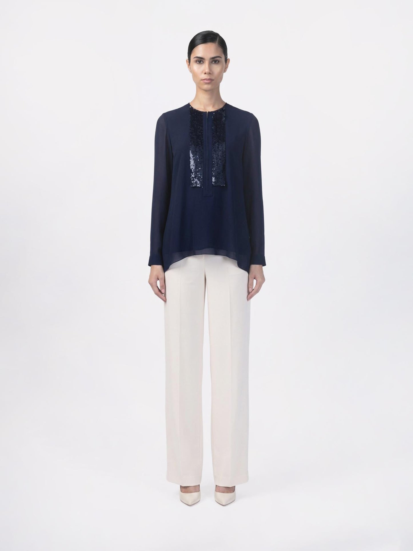 The Lumina Sequin-Panel Tunic