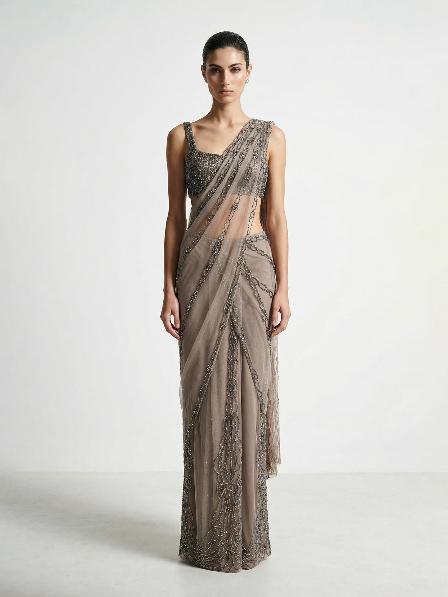 Starlight Embellished Vine Saree