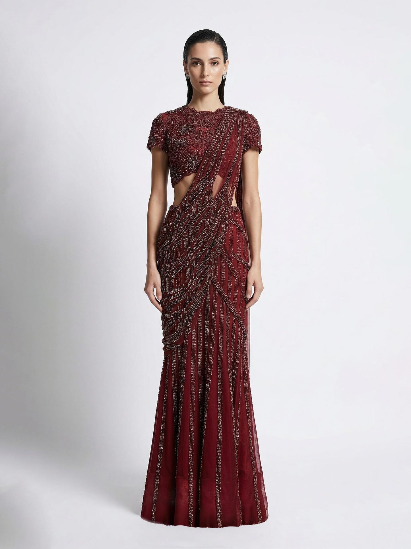 The Crystalline Glissade Saree