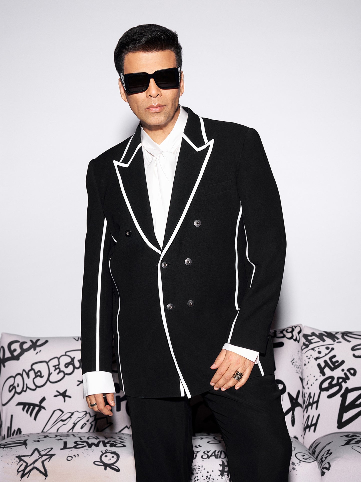 Karan Johar In Noir Opulence Suit