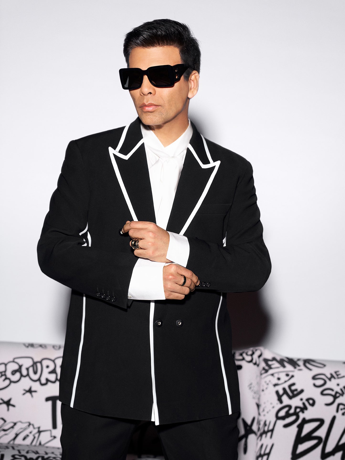 Karan Johar In Noir Opulence Suit