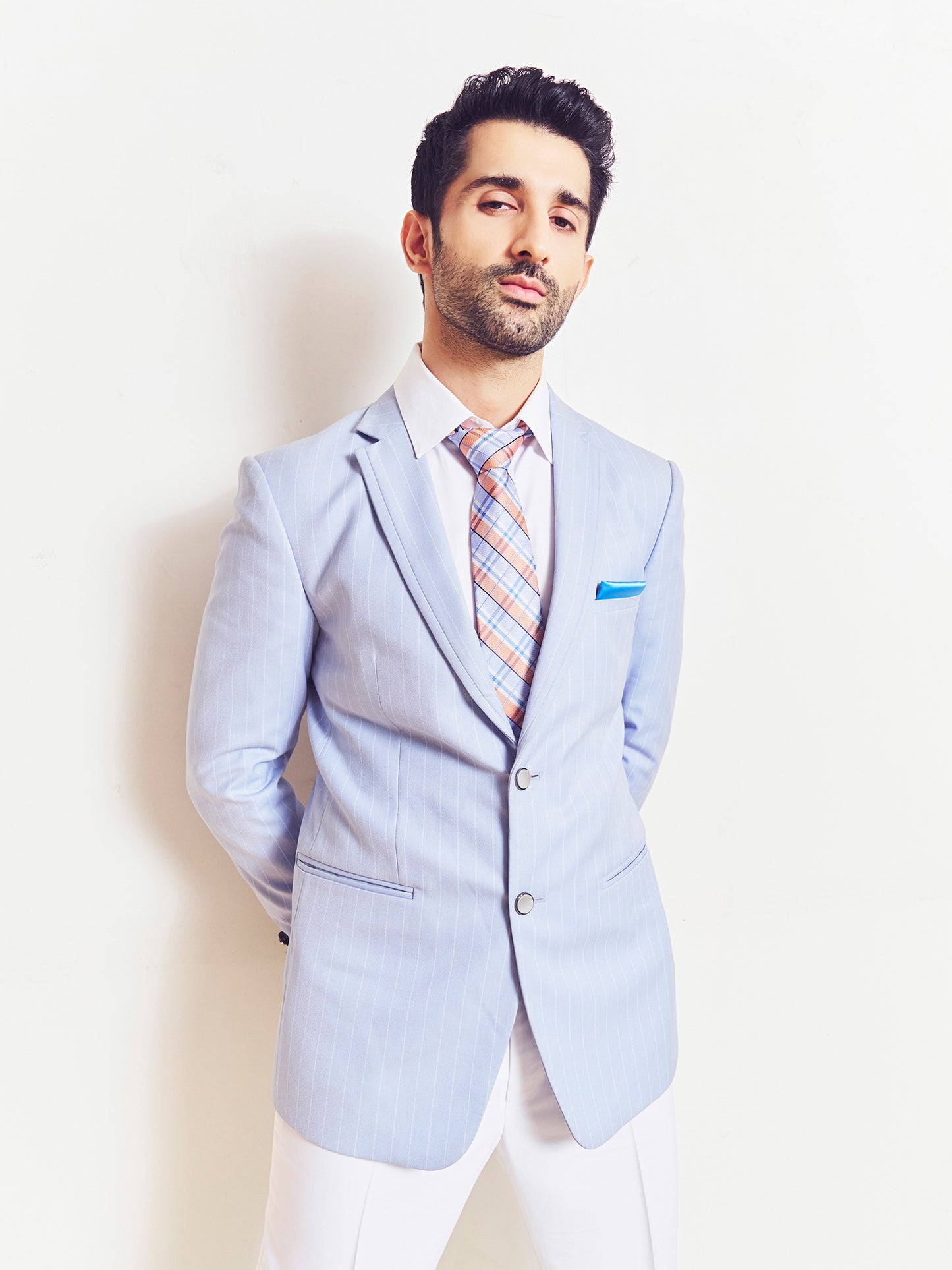 Sidhant Gupta In Our Textured Stripe Suit