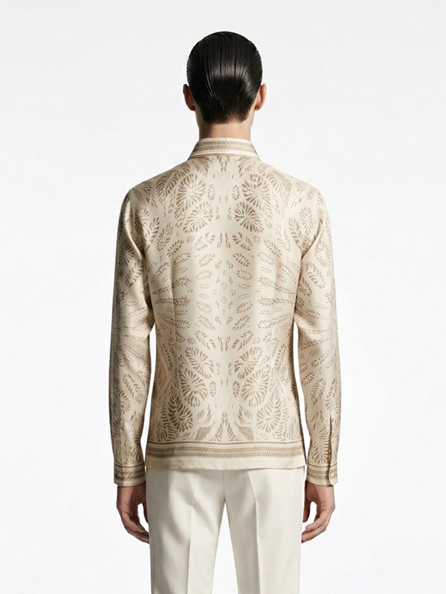Ecru Filigree Panel Shirt