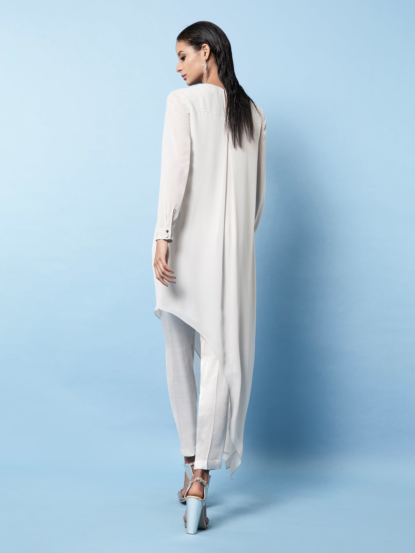 Asymmetrical Top With Metallic Embellishments