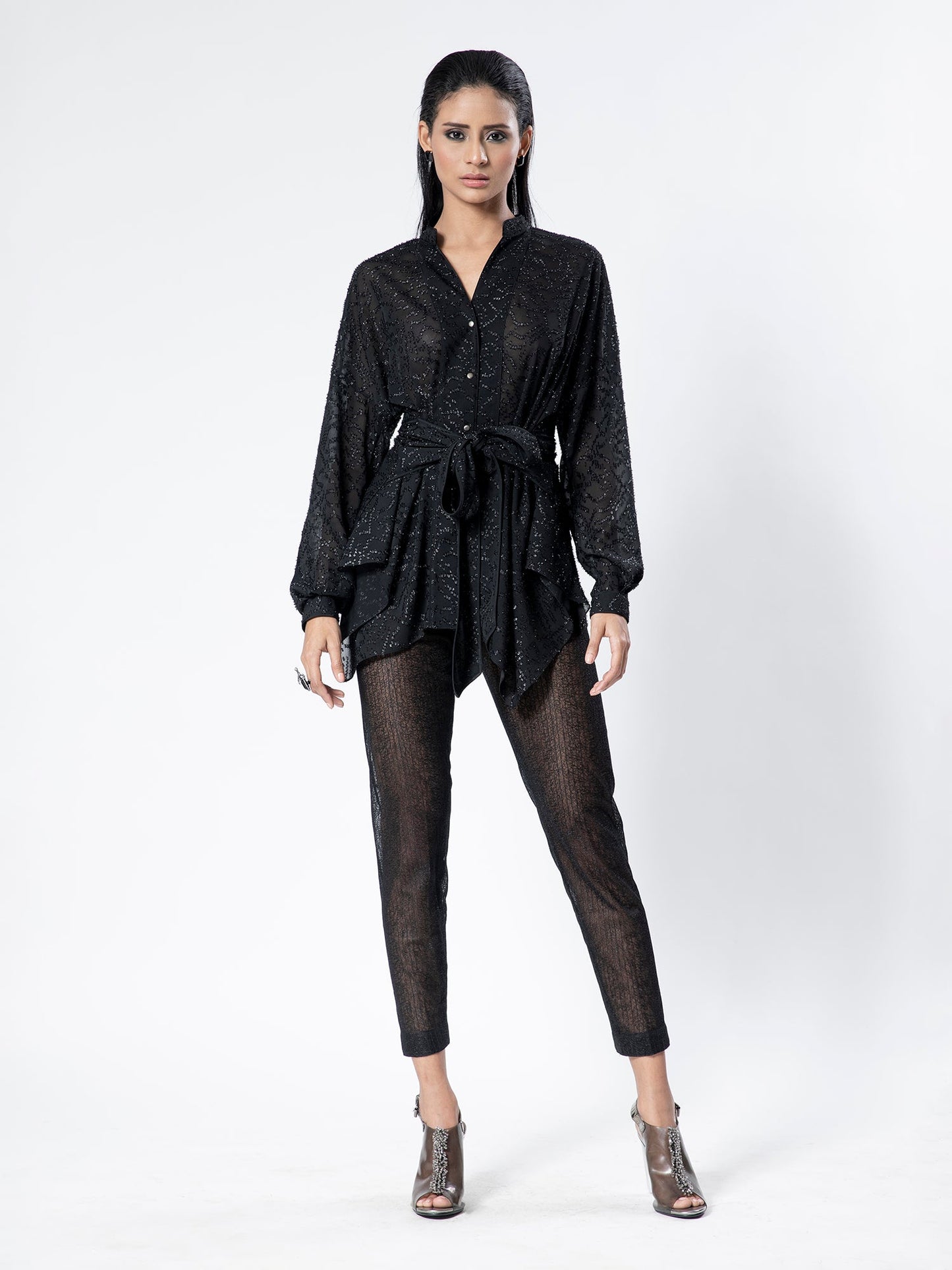 Black Draped Top