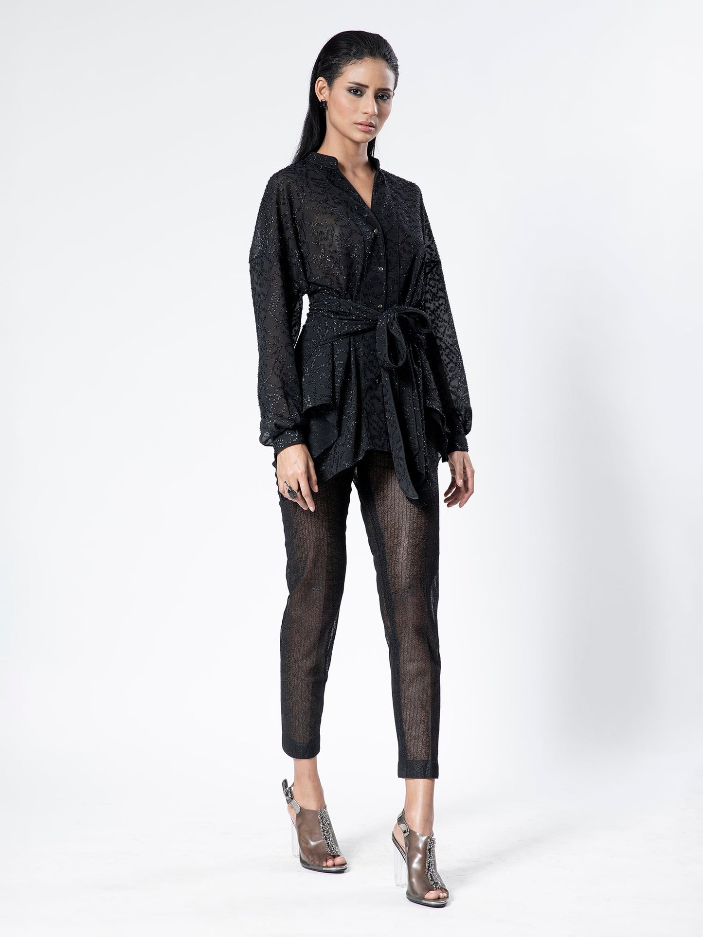 Black Draped Top