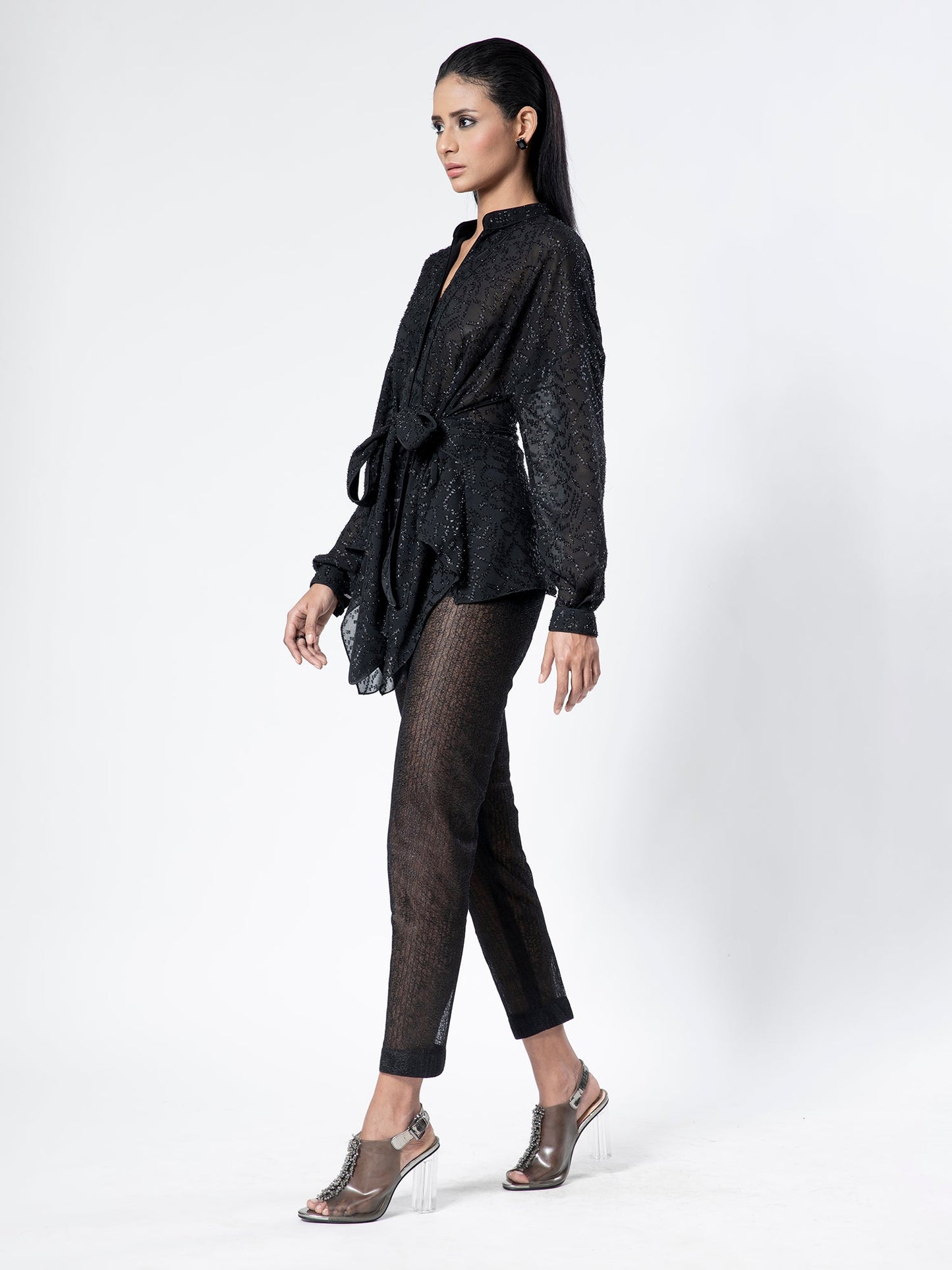 Black Draped Top