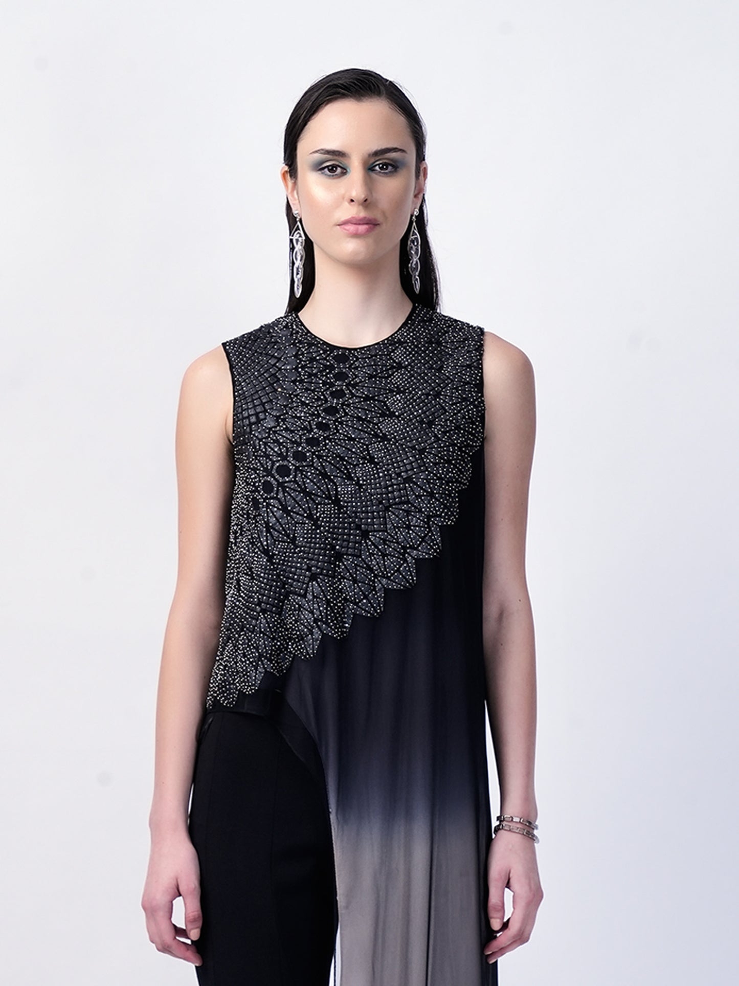 Erebus Asymmetrical Ombre Top