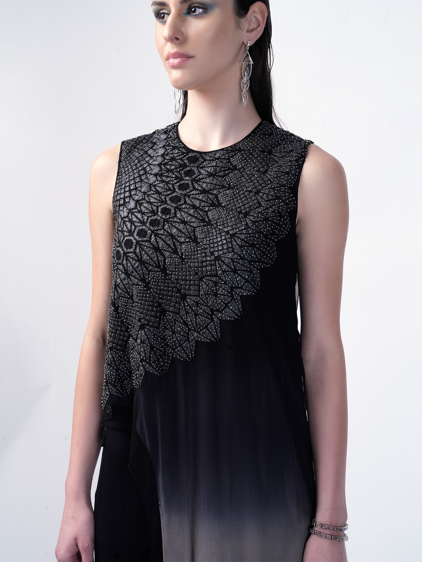 Erebus Asymmetrical Ombre Top