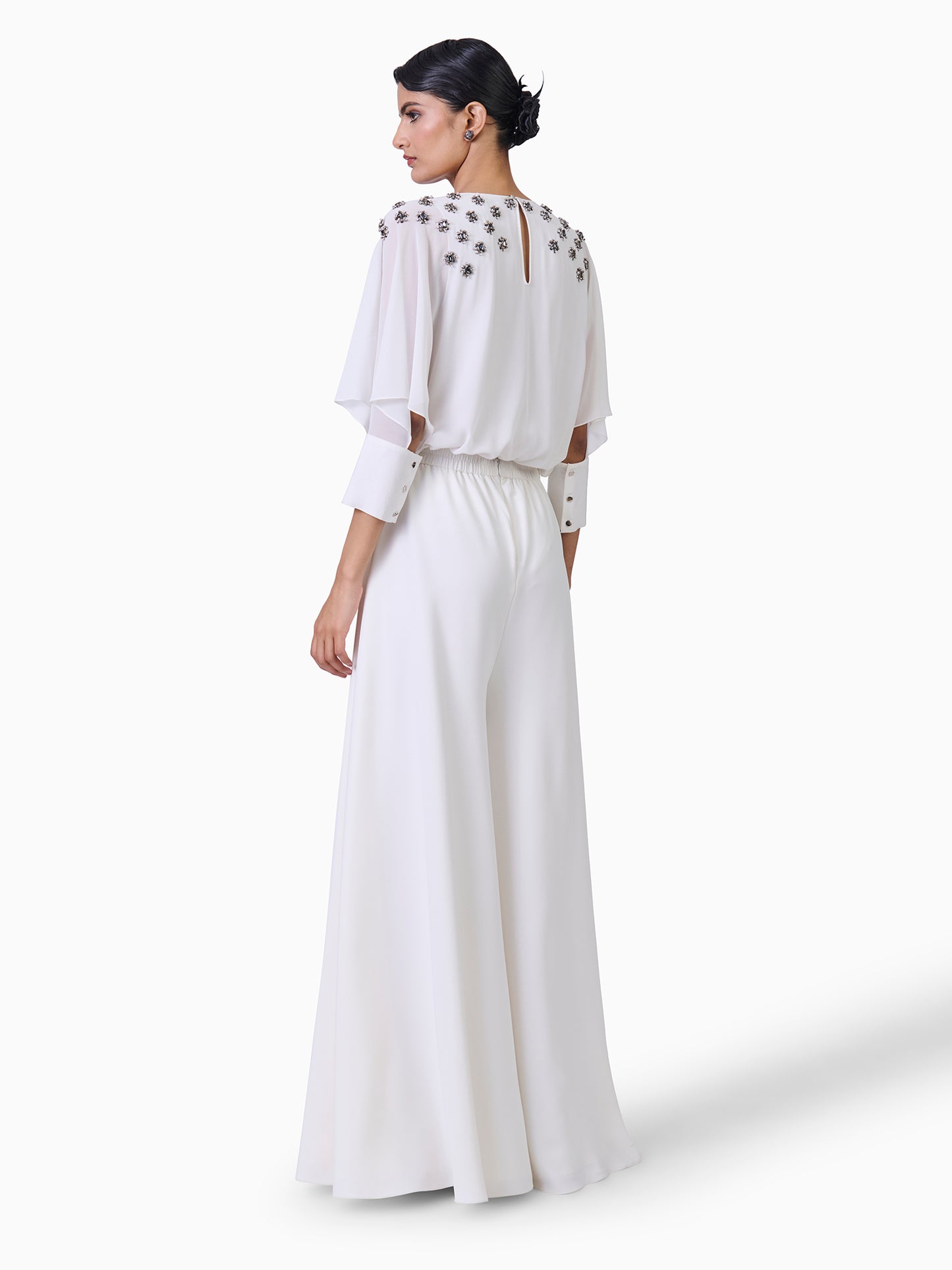 Embellished Draped Top