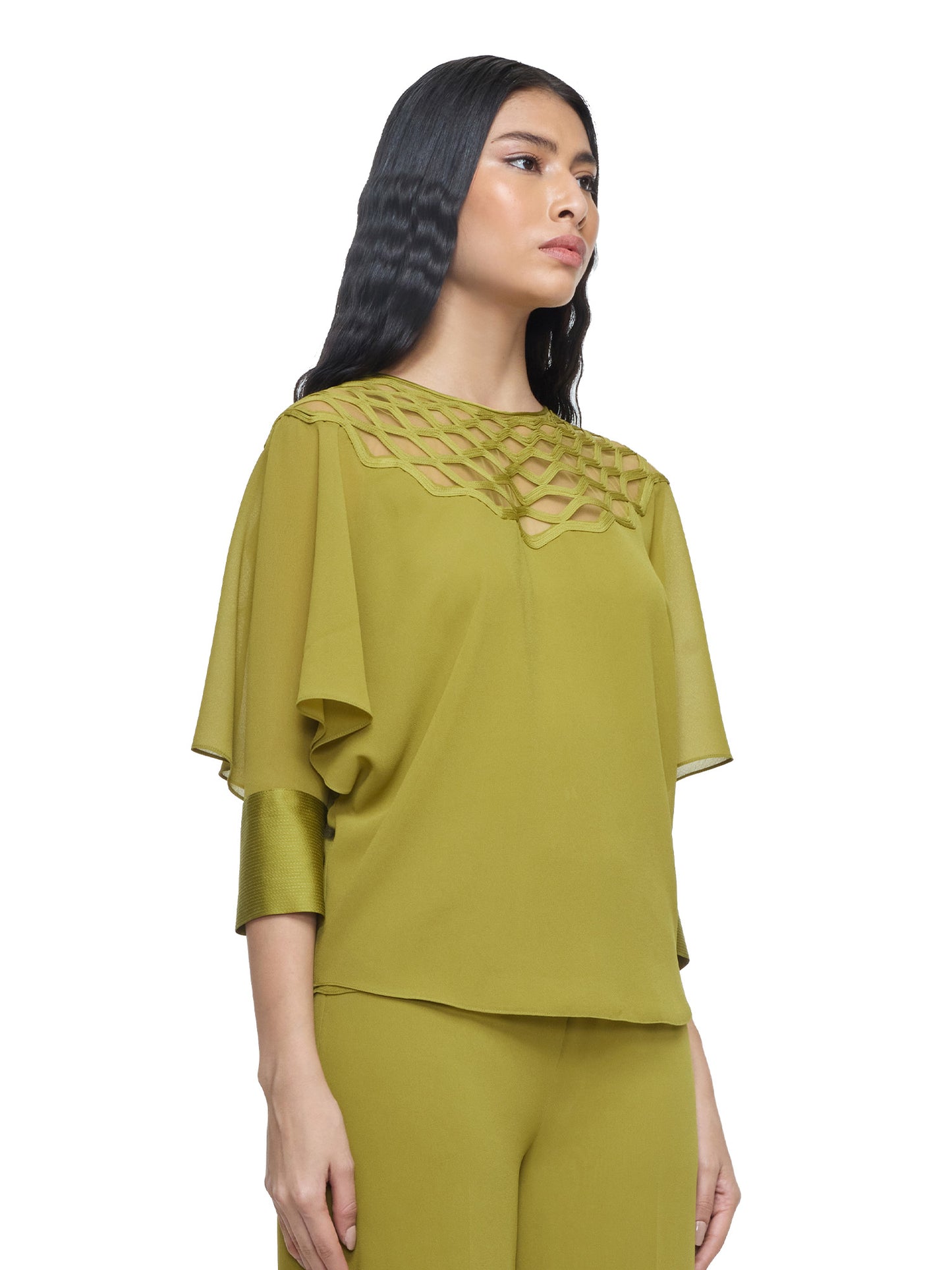 Embellished Cutwork Top