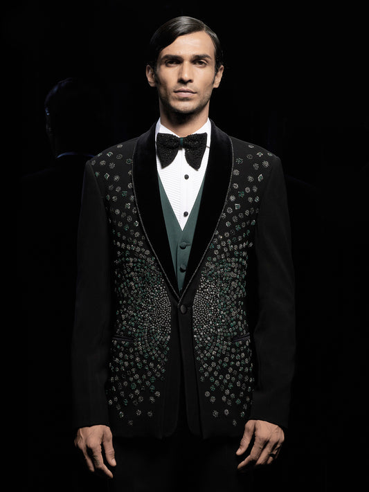 Helix Winged Crystal Tuxedo Set