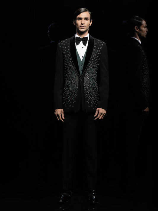 Helix Winged Crystal Tuxedo Set