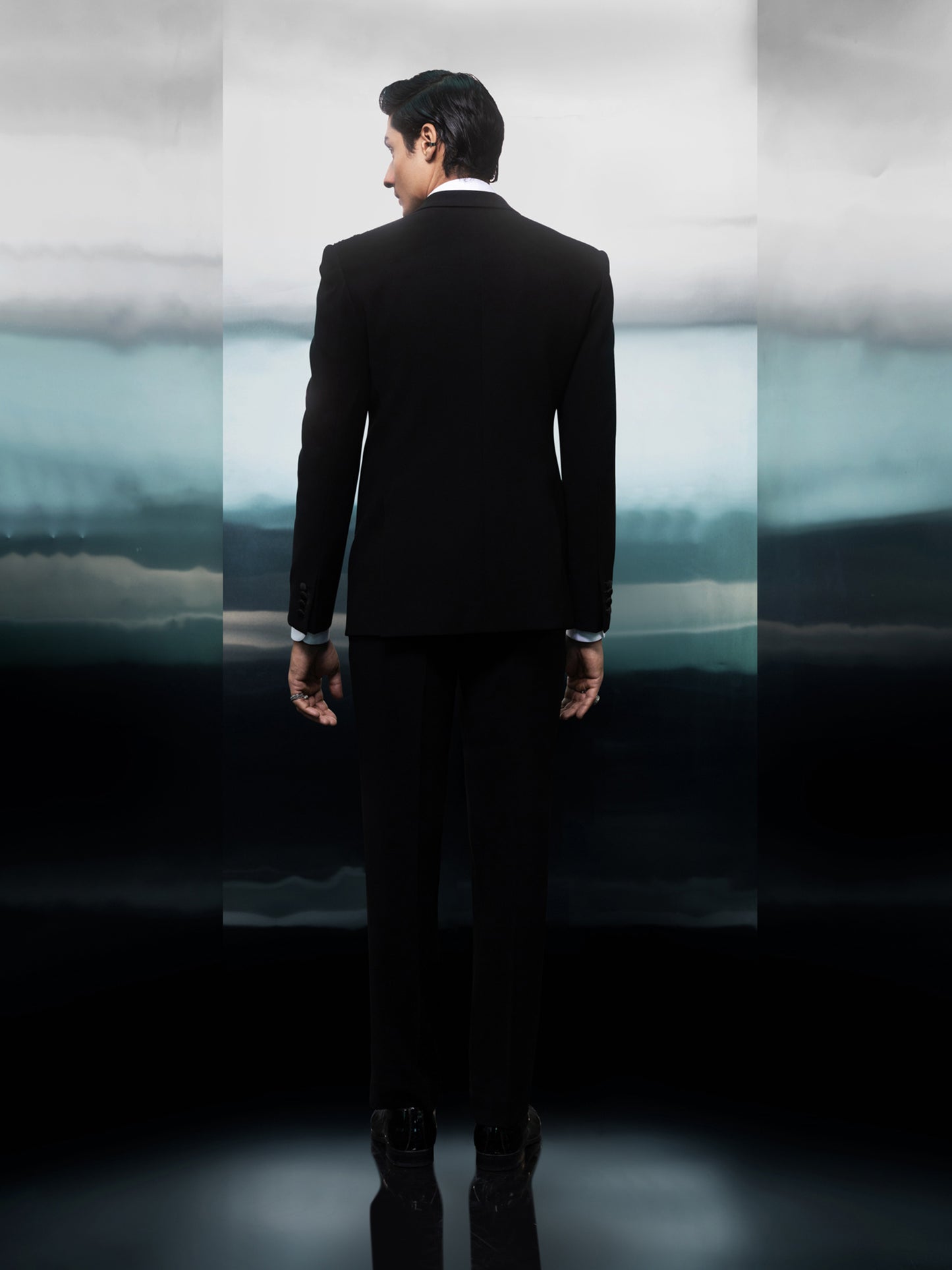 Celestial Noir Embroidered Tuxedo