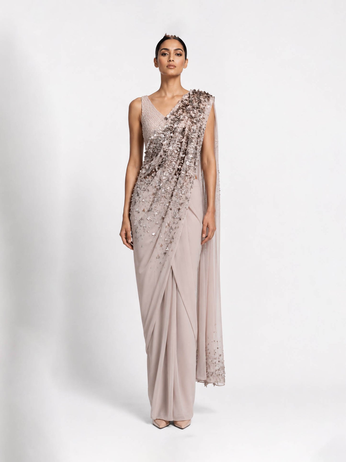 Cascade Drape Saree