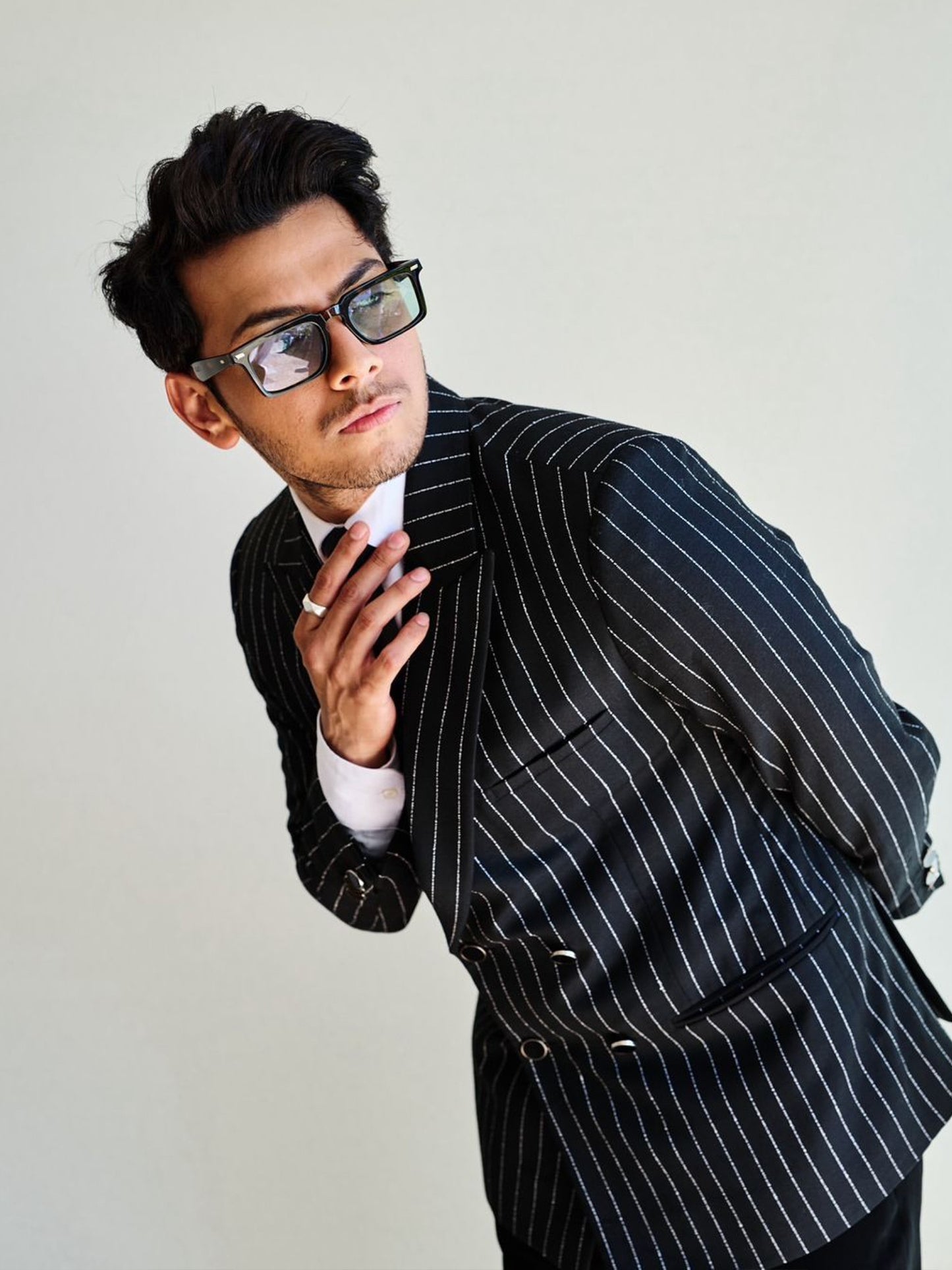 Vishal Jethwa in Pinstripe Suit