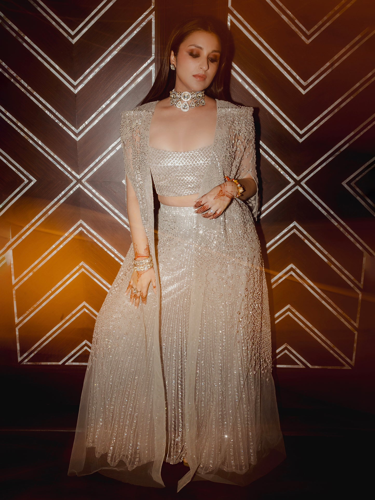 Parineeti Chopra In Greco Cape Set