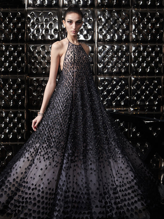 Astrophilic Metallic Crystal Gown