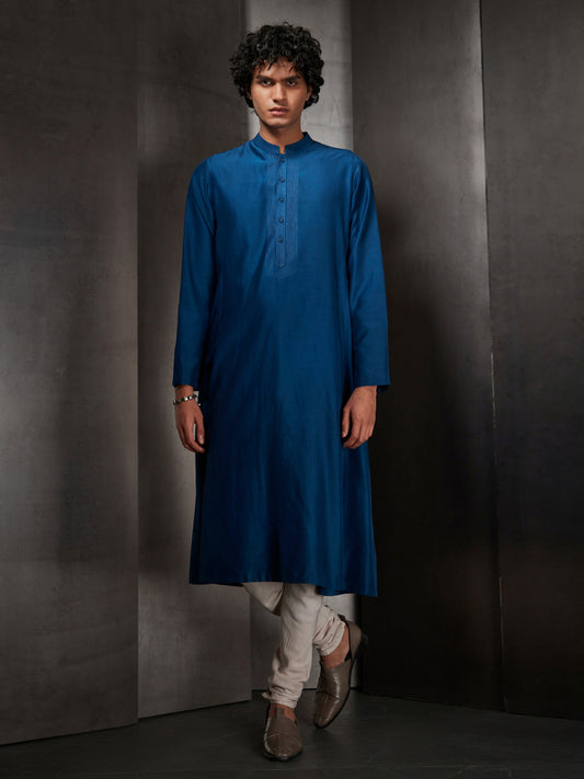 Blue A-line Kurta Set