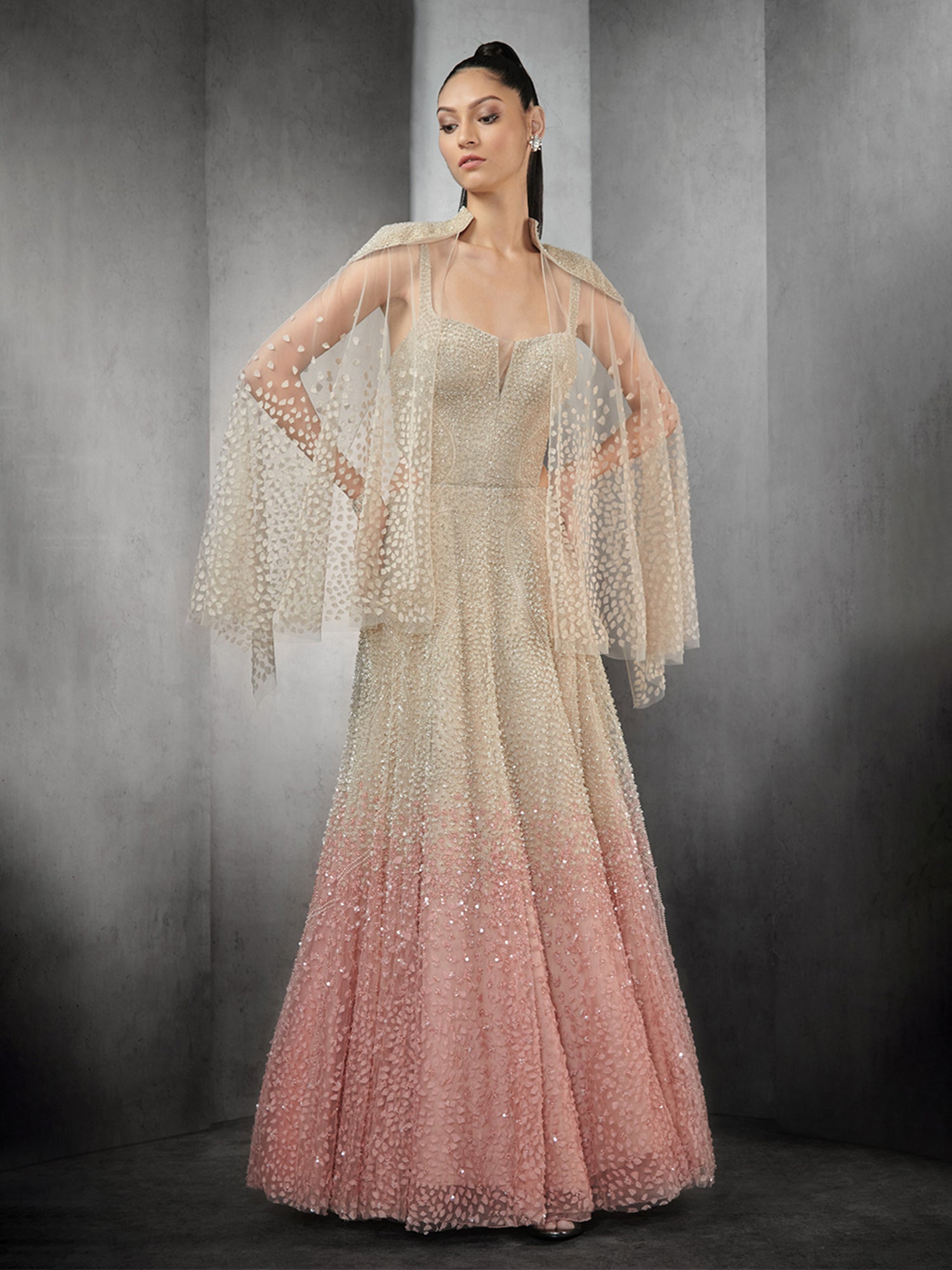 Long shop sequin cape