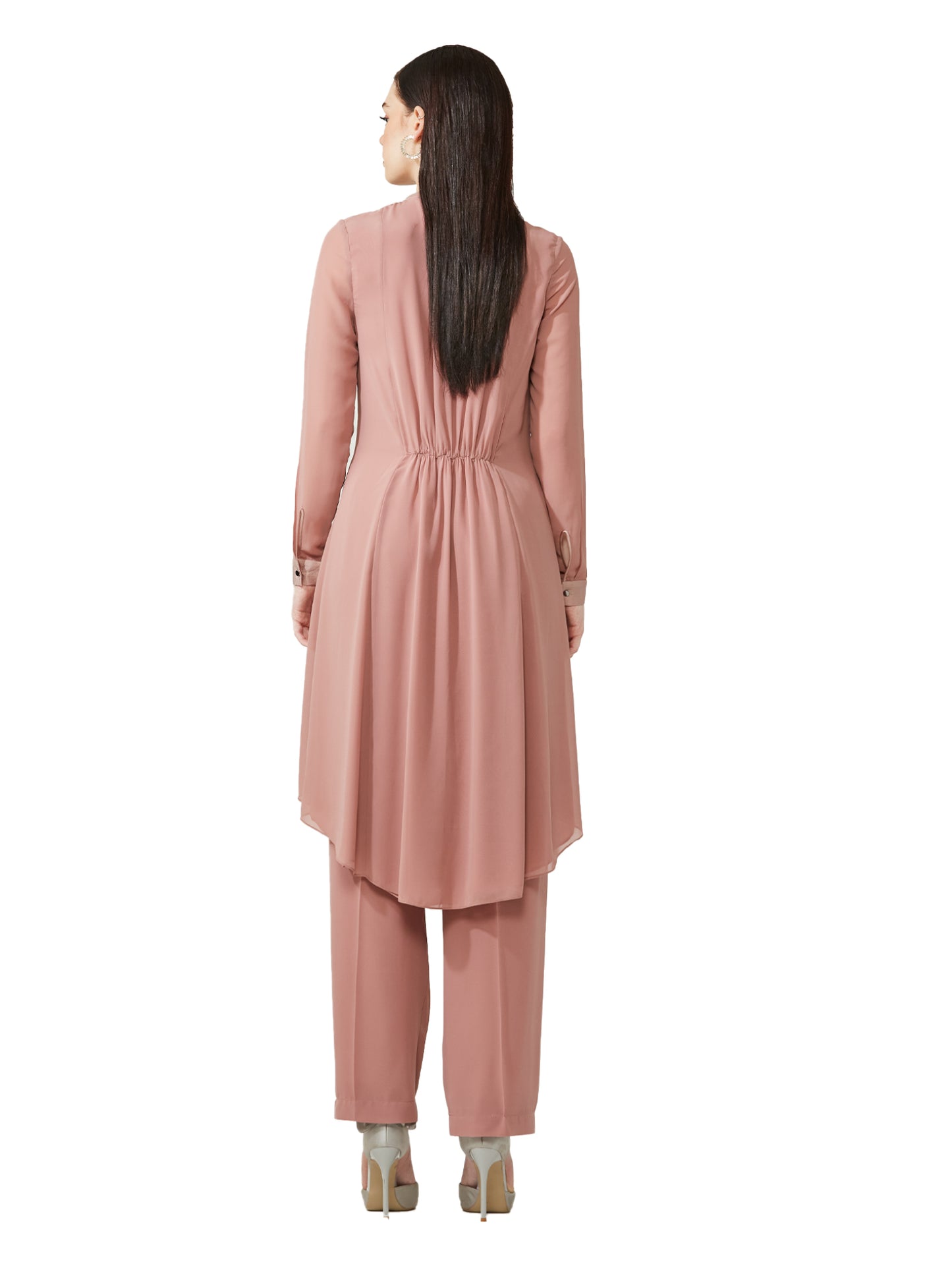 Straight Fit Yoke Embellished Kurta Set