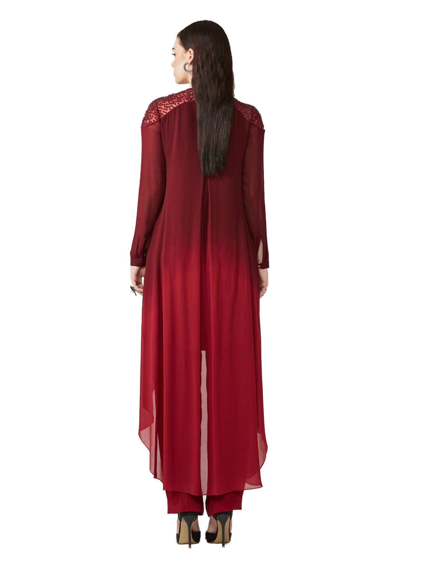 Yoke Embellished Ombre Kurta Set