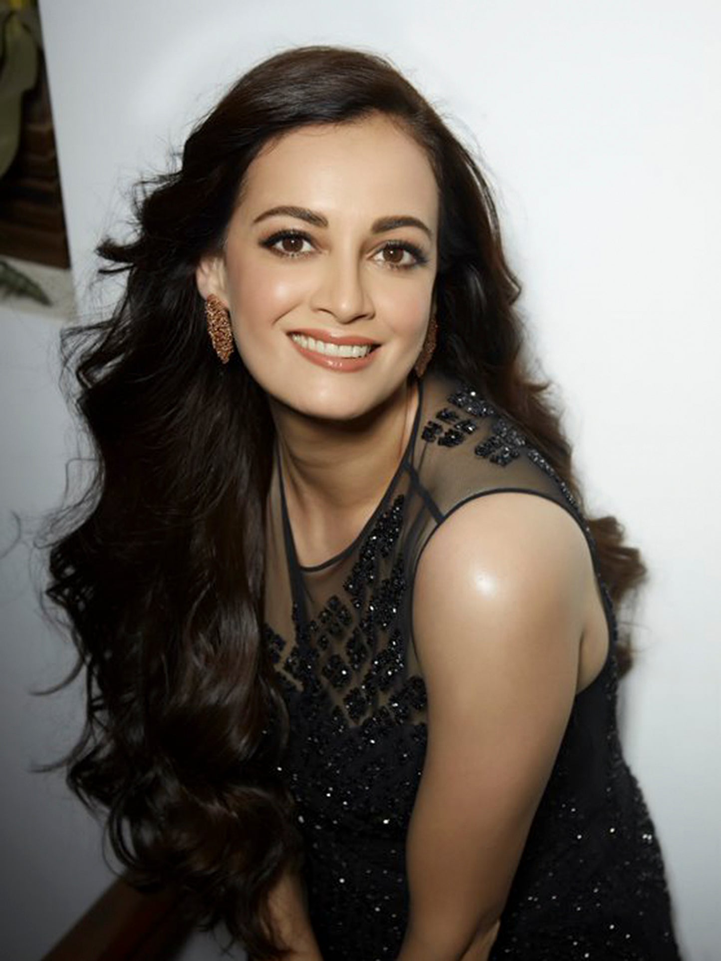 Diya Mirza In Nebula Crystal Beaded Gown