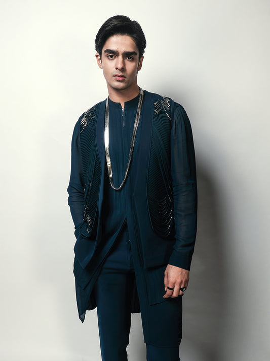 Finial Waist Jacket Set