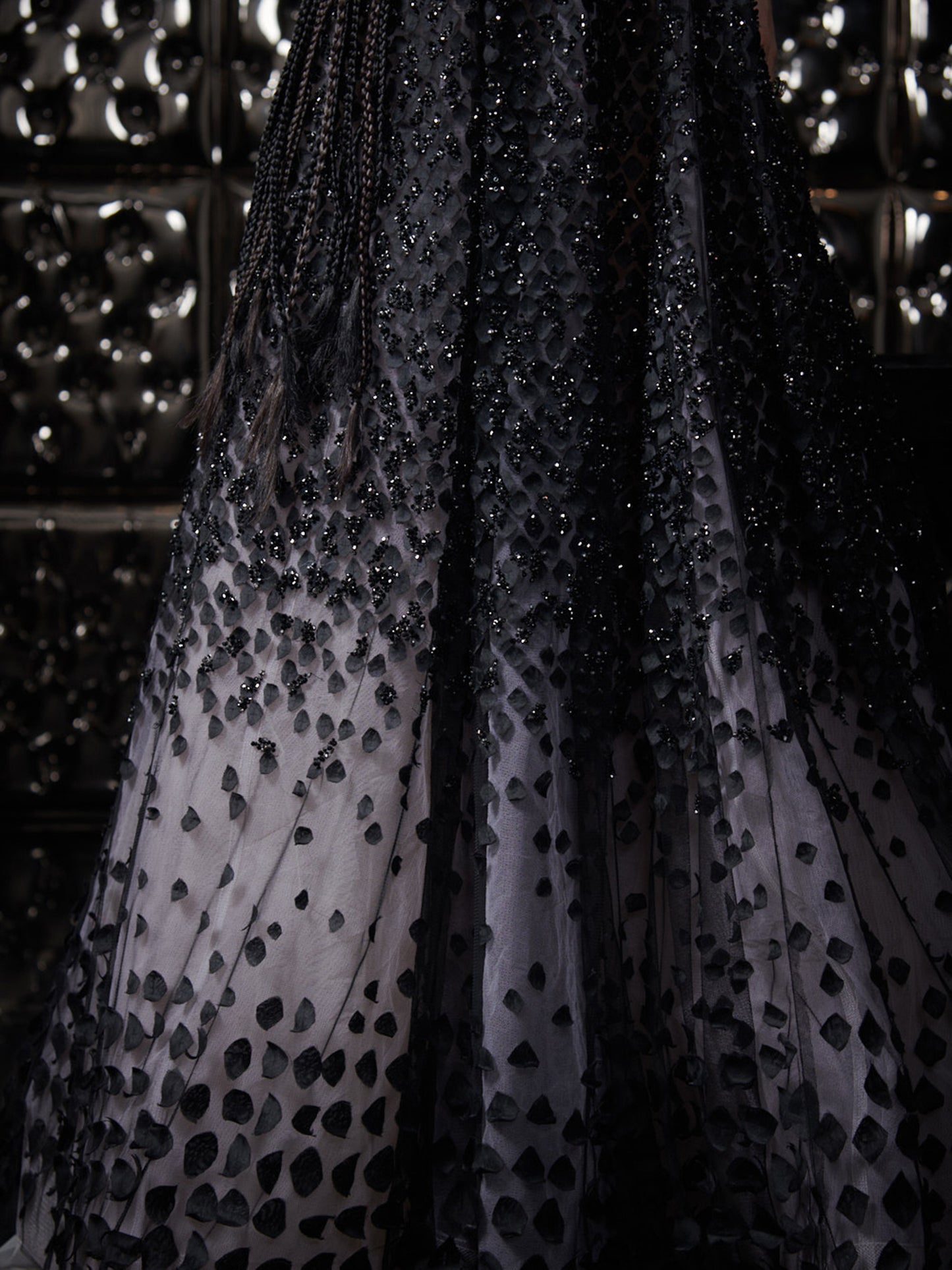 Astrophilic Metallic Crystal Gown
