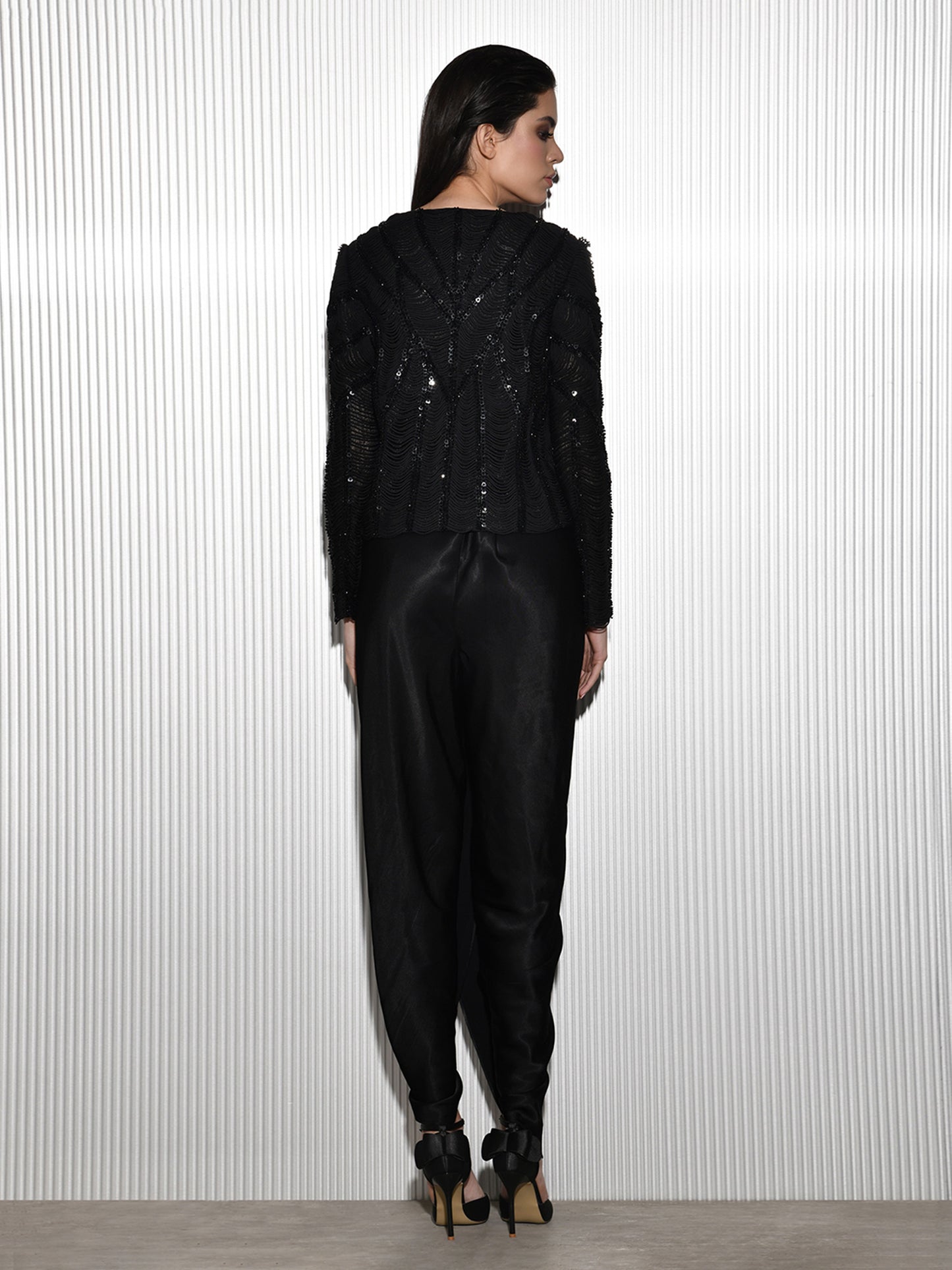 Black Crystal Embroidered Jacket