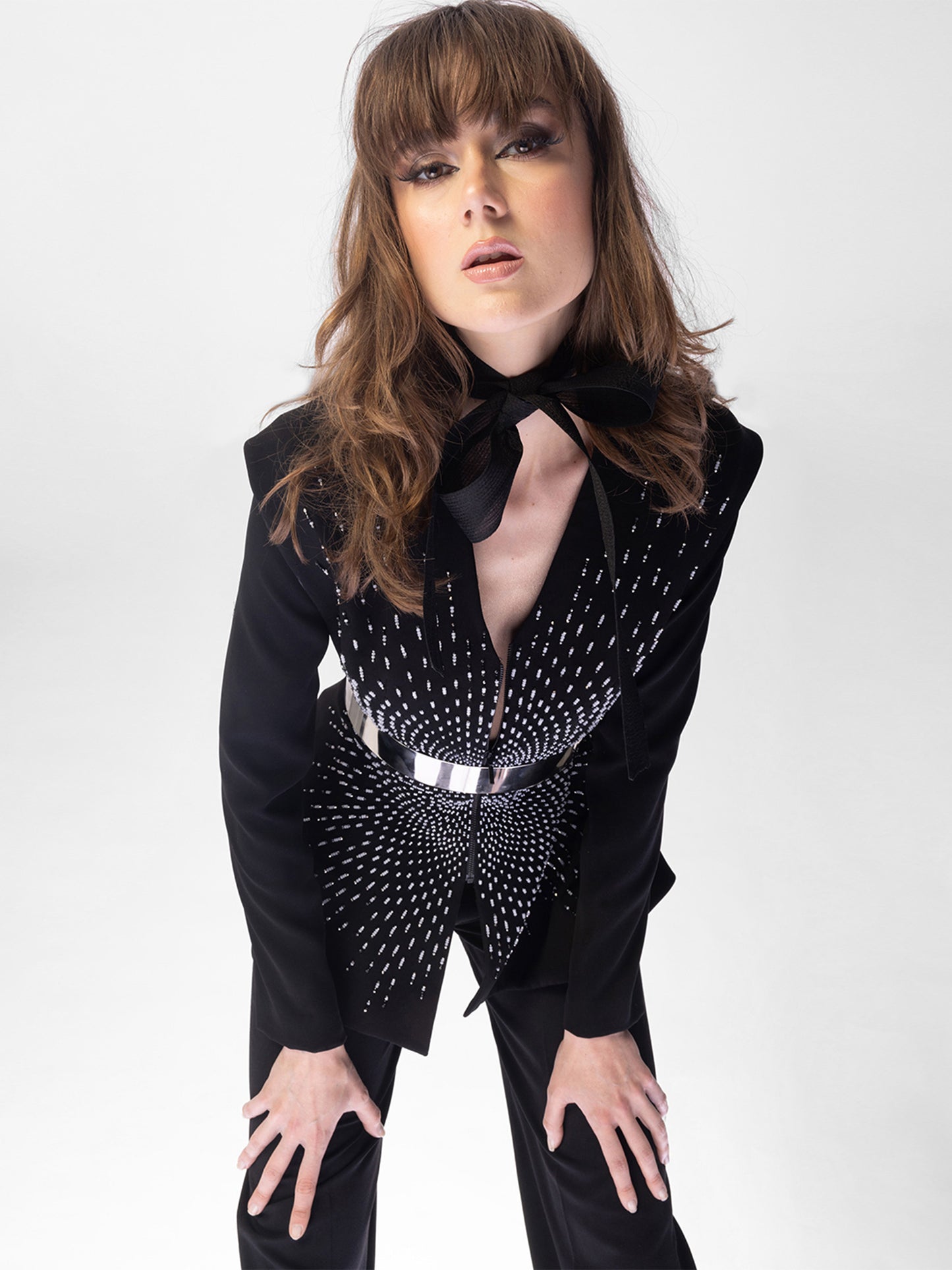 Aureole Black Jacket Set