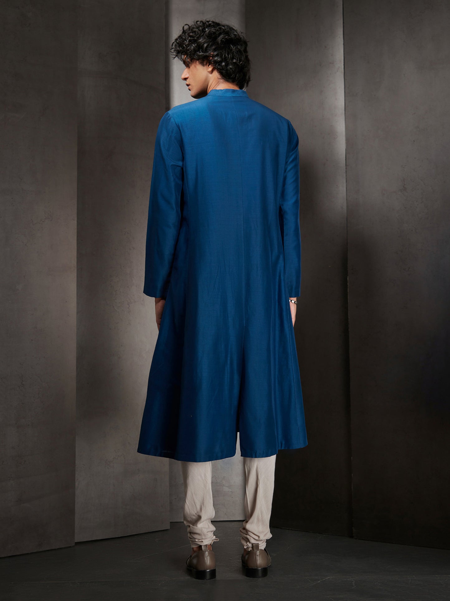 Blue A-line Kurta Set