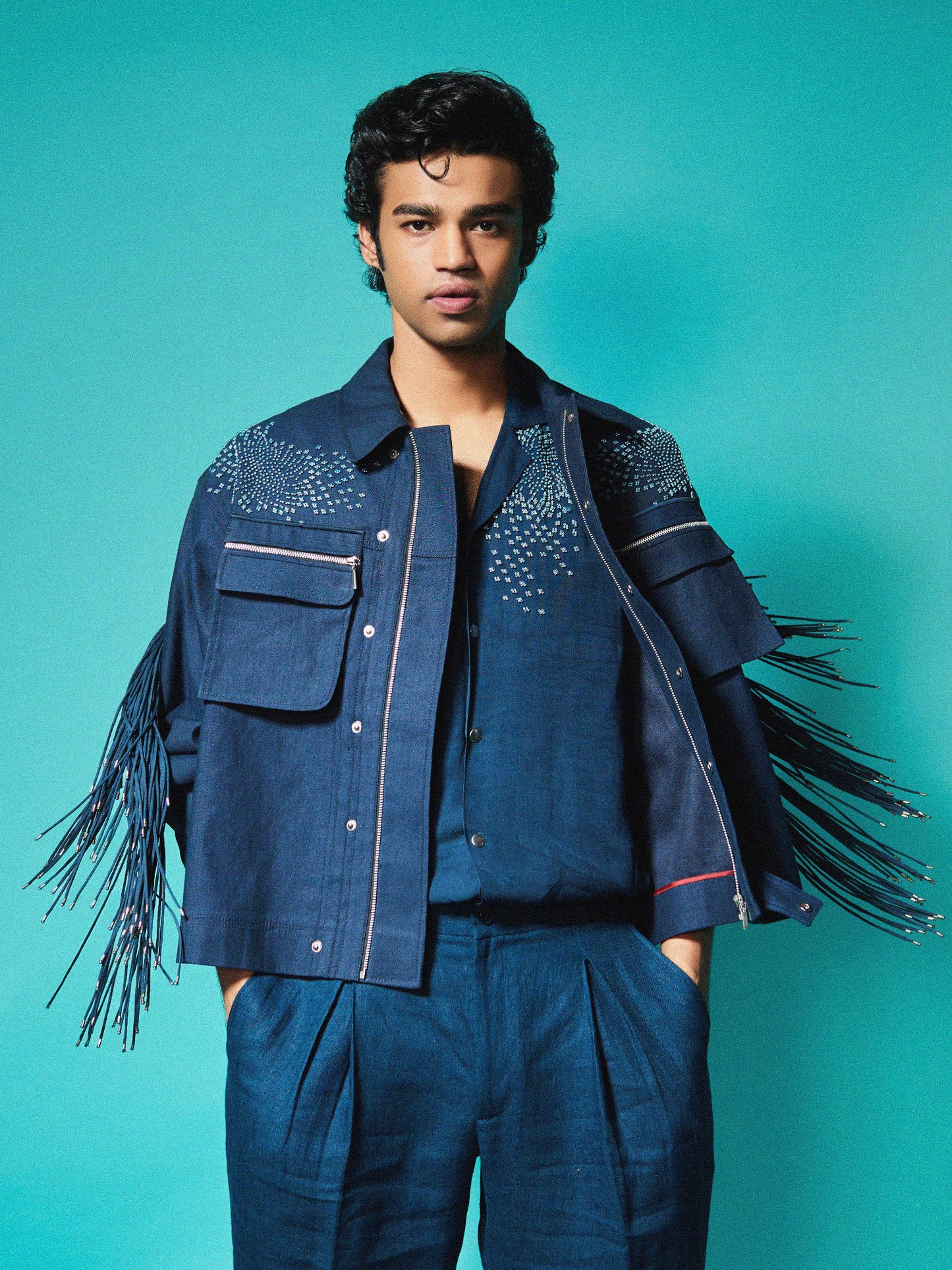 Babil Khan In Jacket With Pastel Tassels