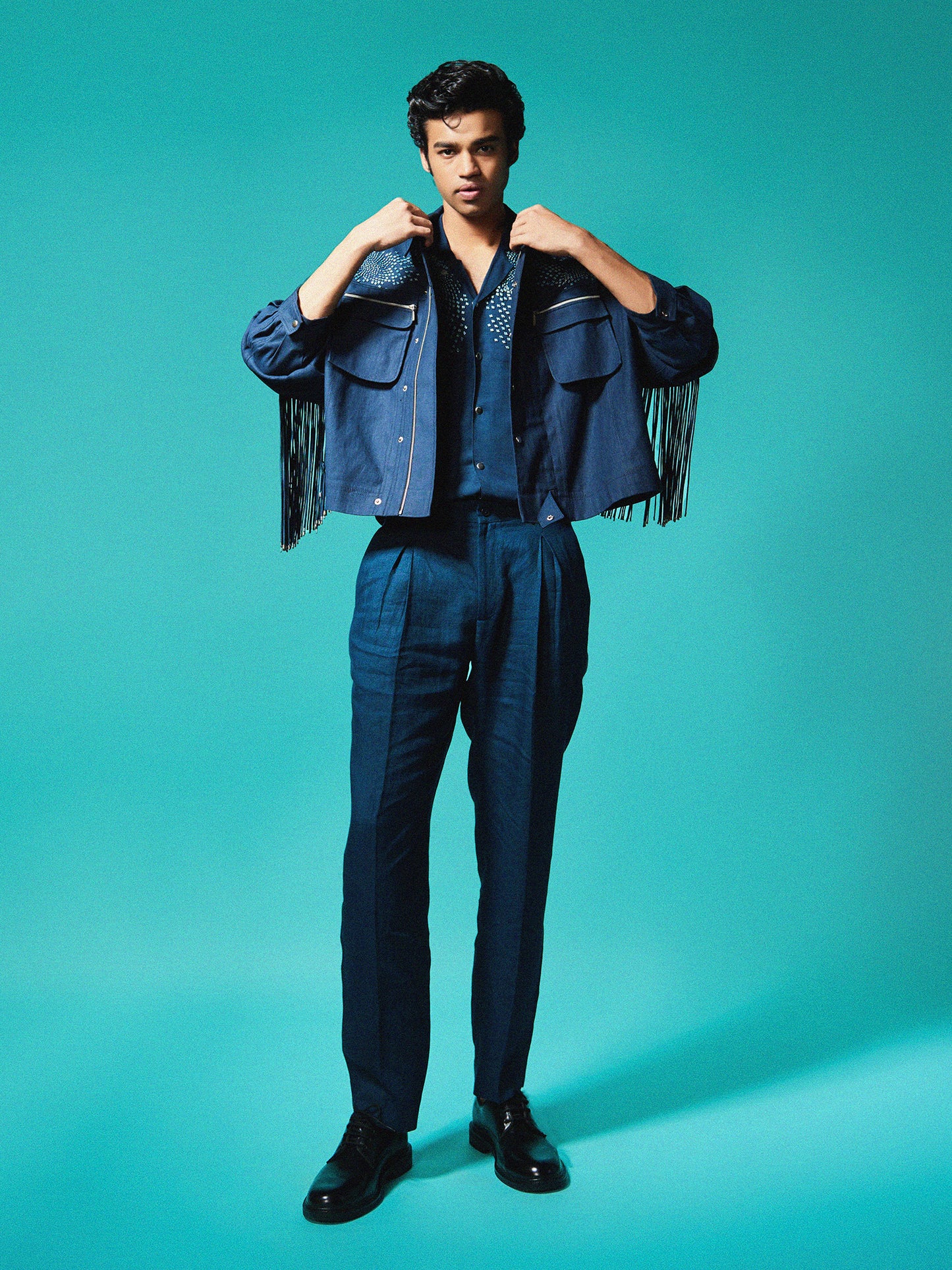 Babil Khan In Jacket With Pastel Tassels