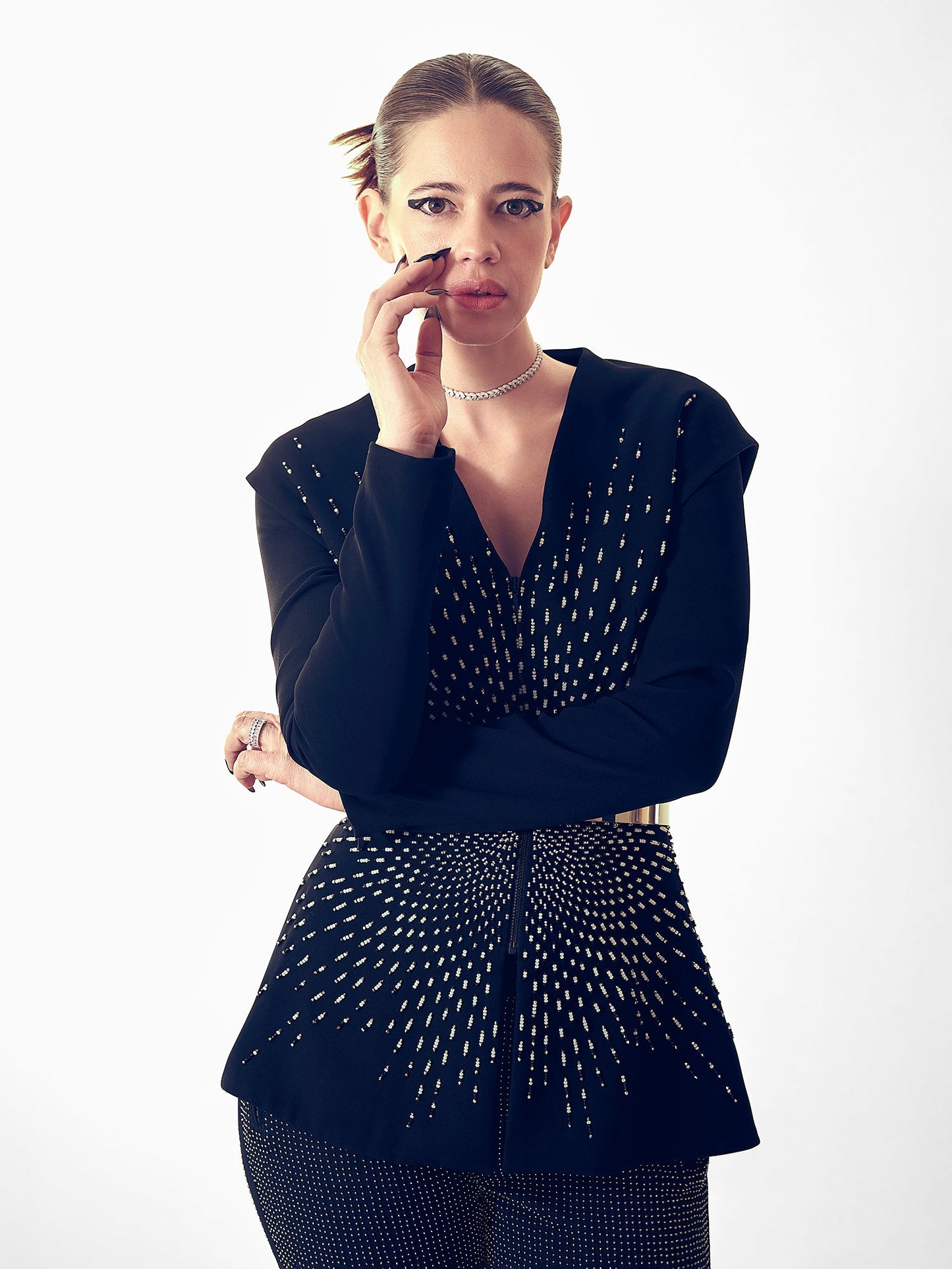 Kalki Koechlin In Aureole Blue Jacket