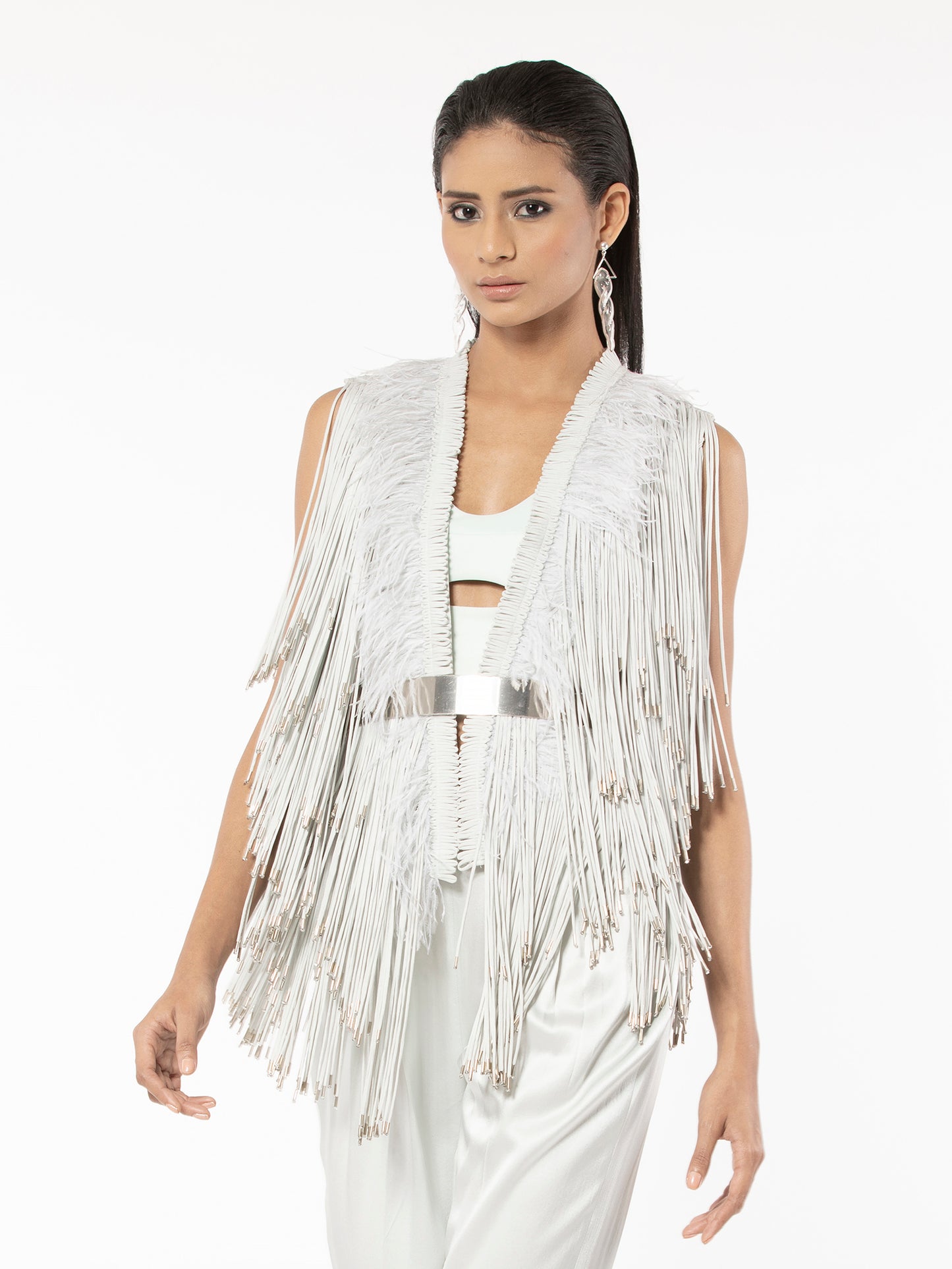 Camellia Fringe Jacket