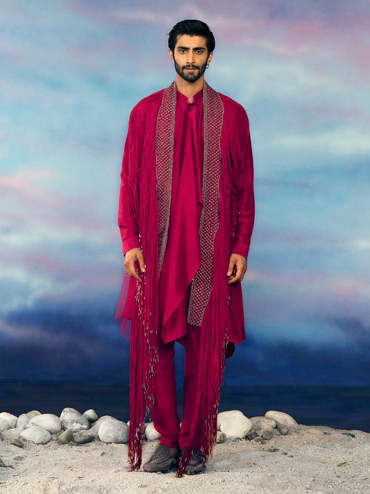 Ashlar Drape Kurta Set