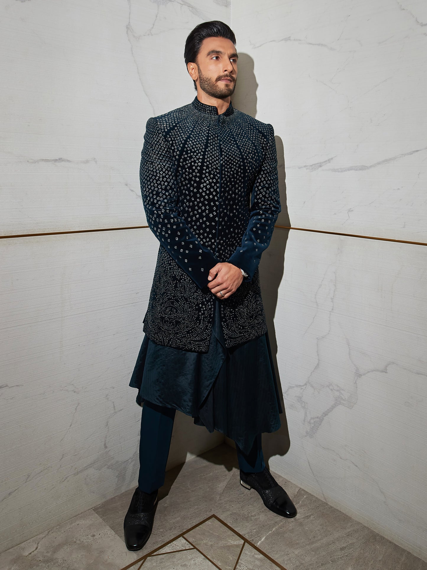Ranveer Singh In Mosaic Sherwani