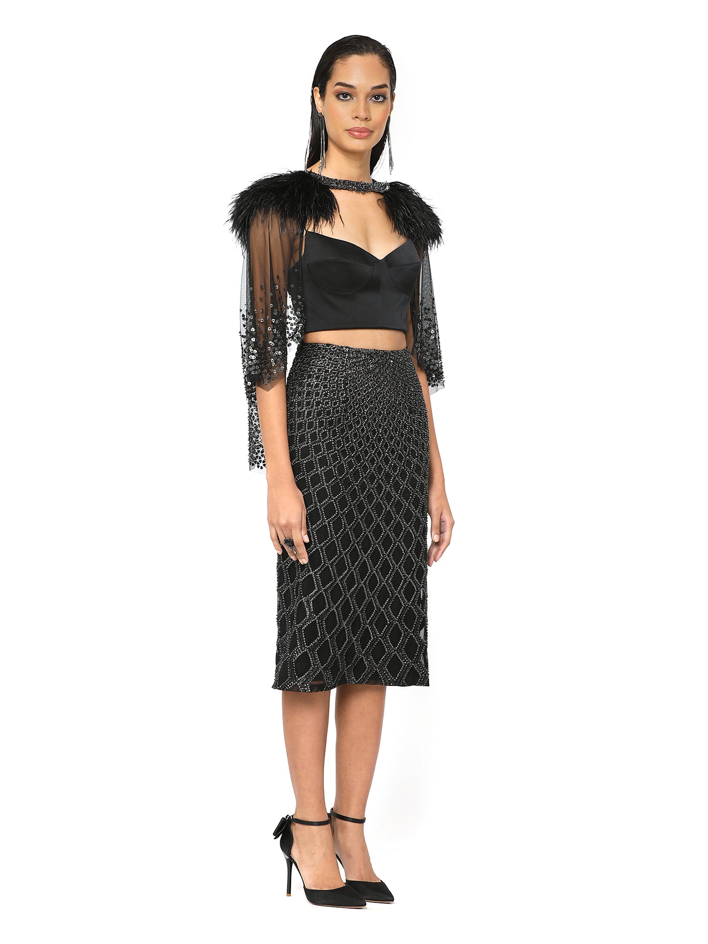 The Camellia Tulle Cape