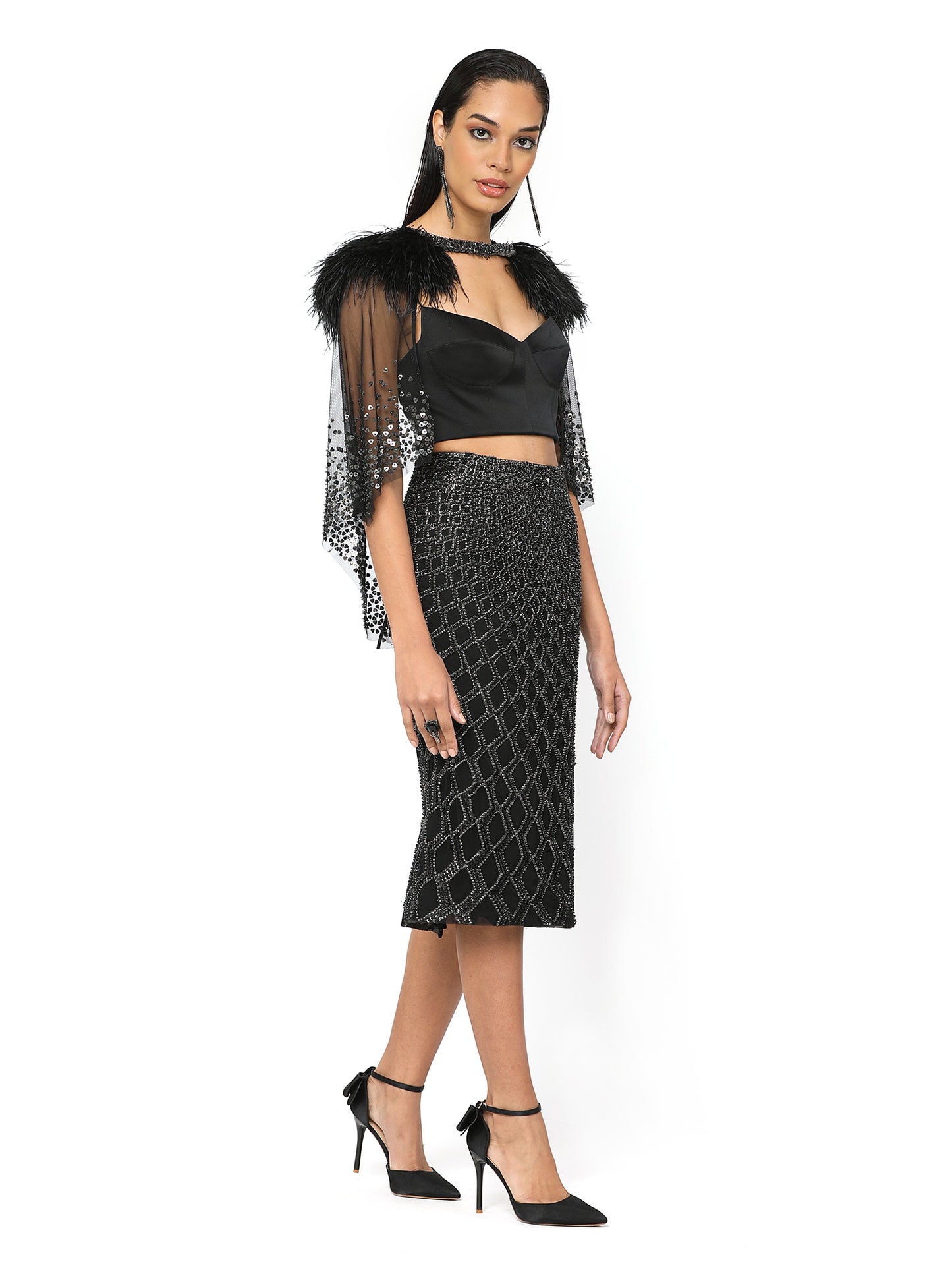 The Camellia Tulle Cape