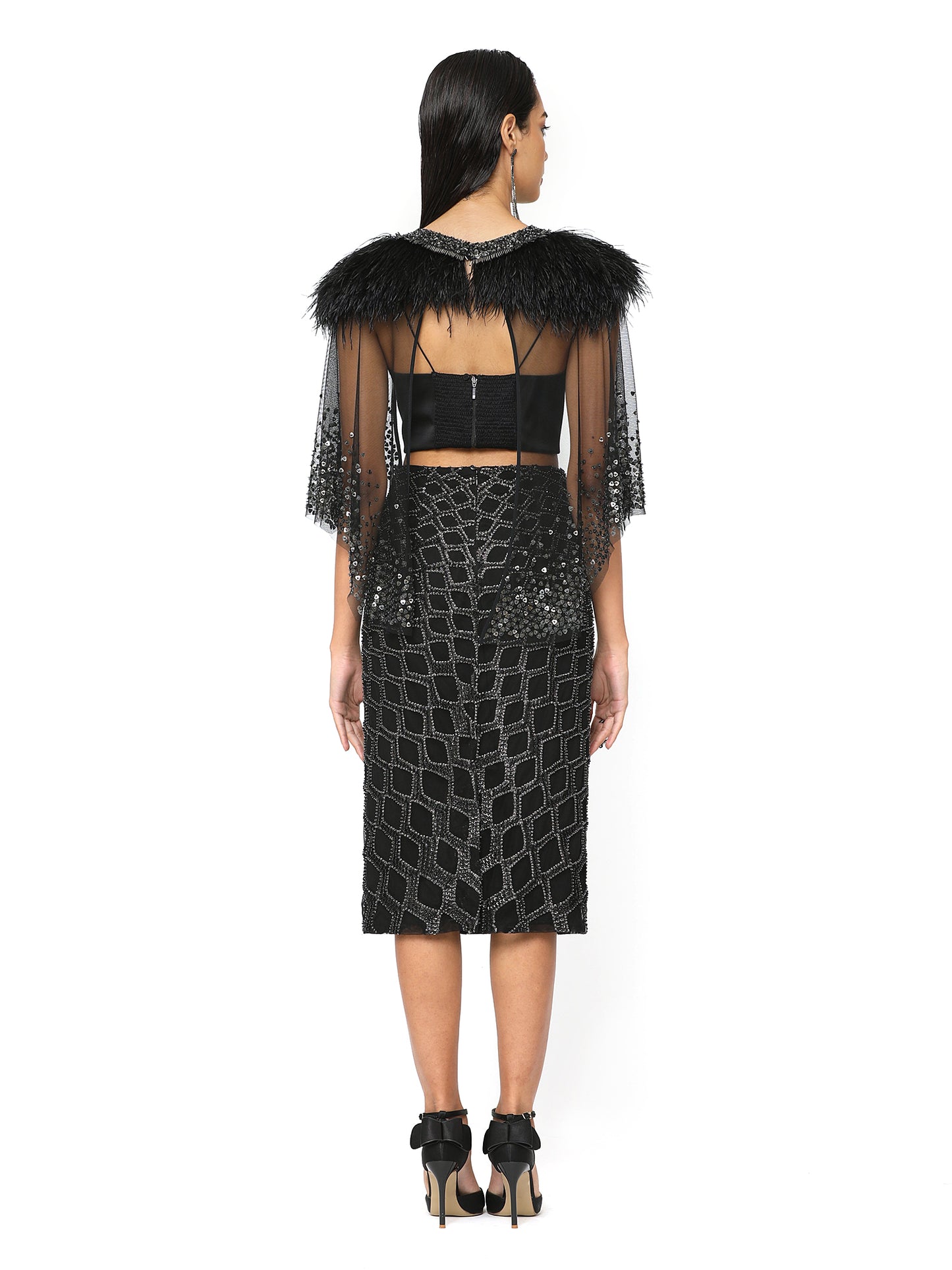 The Camellia Tulle Cape